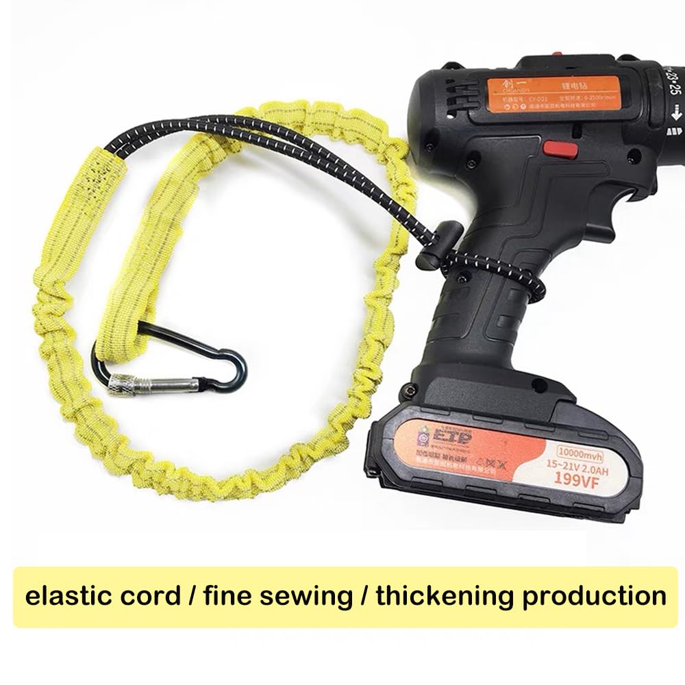 5 Pack Retractable Tool Lanyard with Carabiner - 30lb Weight Limit for Hand Tools (Workshop/Safety Use)