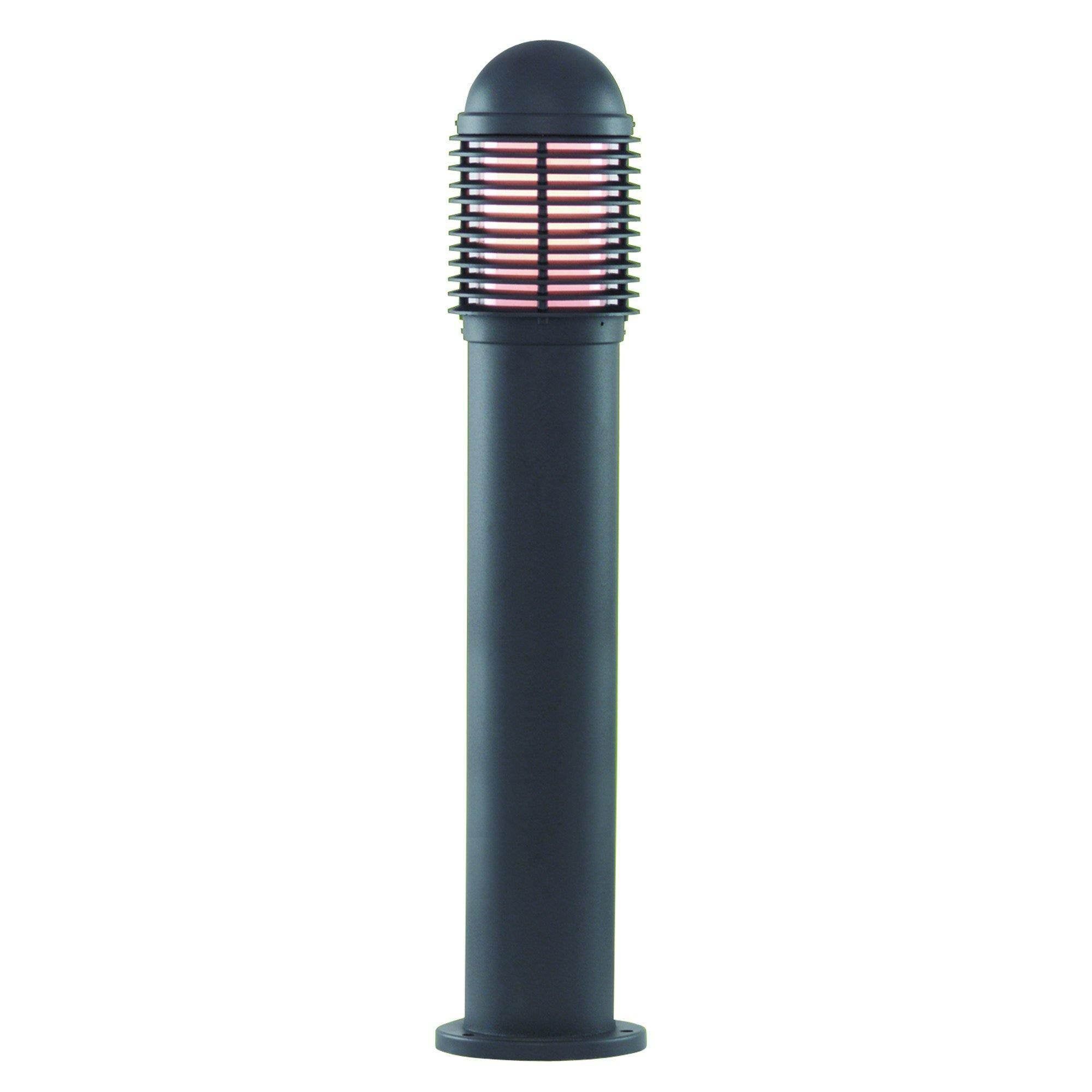 73cm Black Aluminium IP44 Bollard Light with Polycarbonate Diffuser - Outdoor Pathway, Garden, and Landscape Lighting Solution