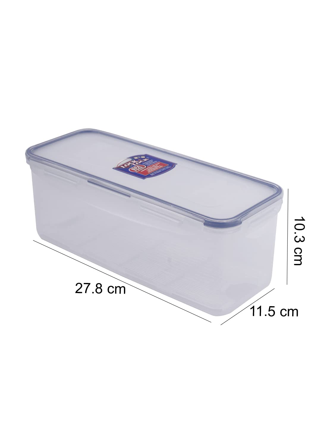 LOCK & LOCK Airtight Rectangular Food Storage Container with Drain Tray - 64.63 oz (8.45 Cup) BPA-Free Plastic Kitchen Organizer - Perfect for Meal Prep, Leftovers & Refrigerator Storage