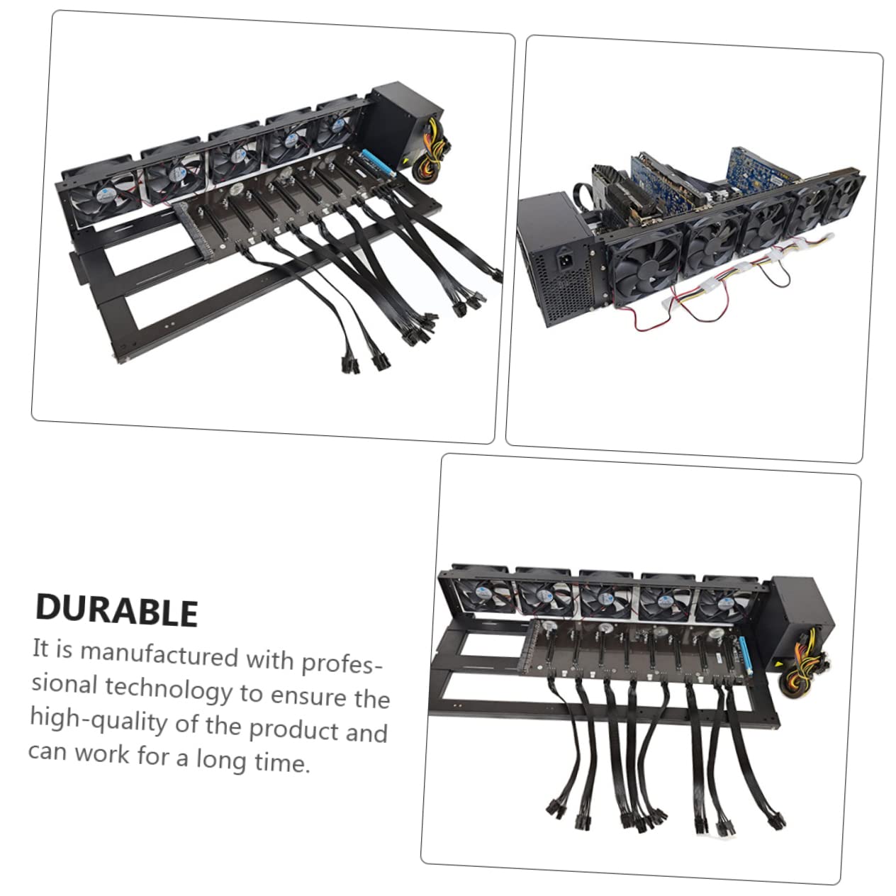 Open Air Computer Case - Mikikit Motherboard Rack & GPU Storage Frame for B75 Video Cards | Durable Cold Rolled Steel Plate | Perfect for PC Builds, Gaming Rigs & Workstation Setups