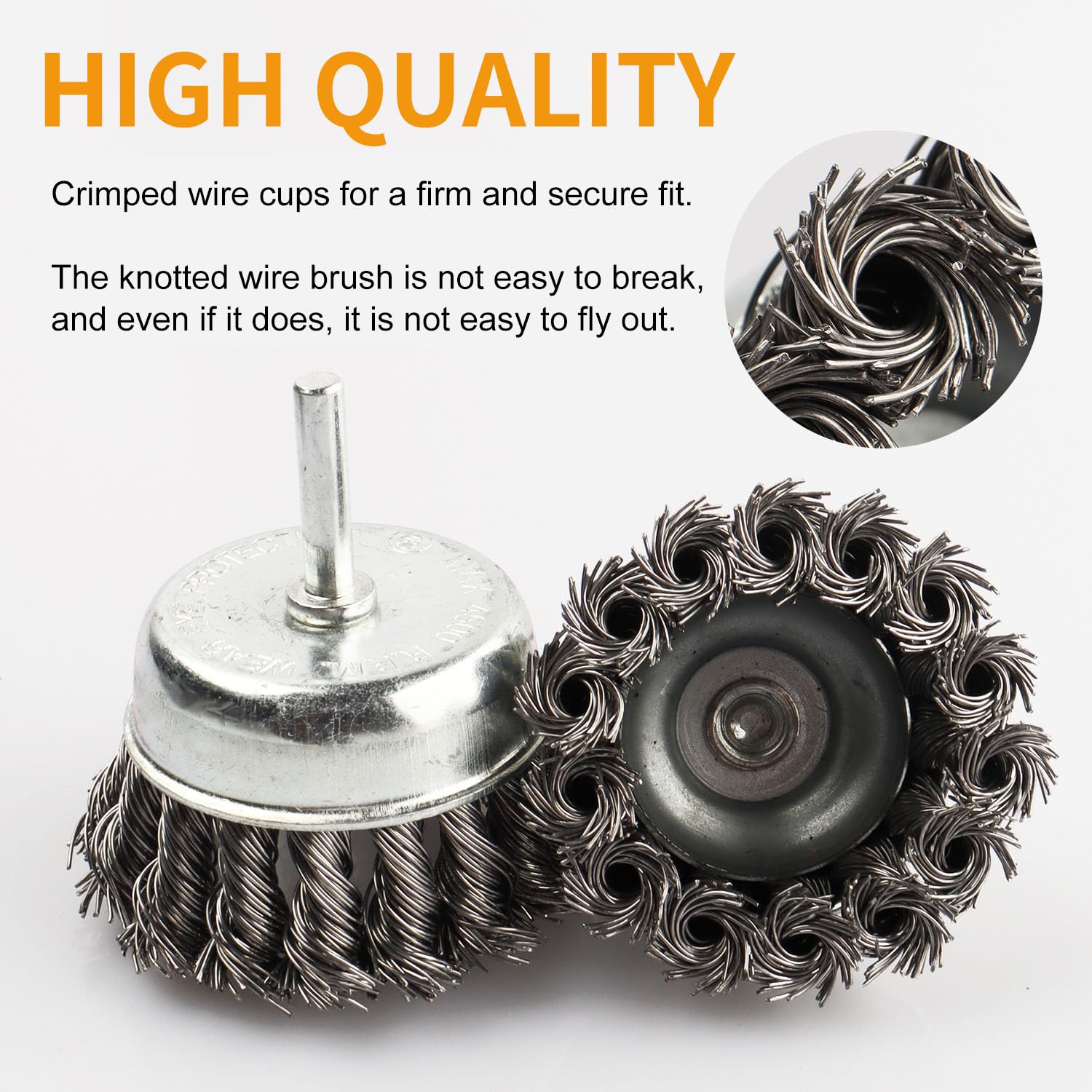7-Piece Twist Knot Wire Wheel Brush Set for Drill - 1/4-Inch Shank for Rust, Paint & Corrosion Removal - Perfect for Metal Cleaning, Auto Restoration & DIY Projects