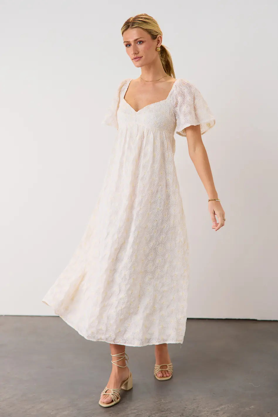 Natalia Floral Embroidered Dress - Elegant Summer Maxi Dress for Women | Perfect for Beach Vacations, Weddings & Date Nights
