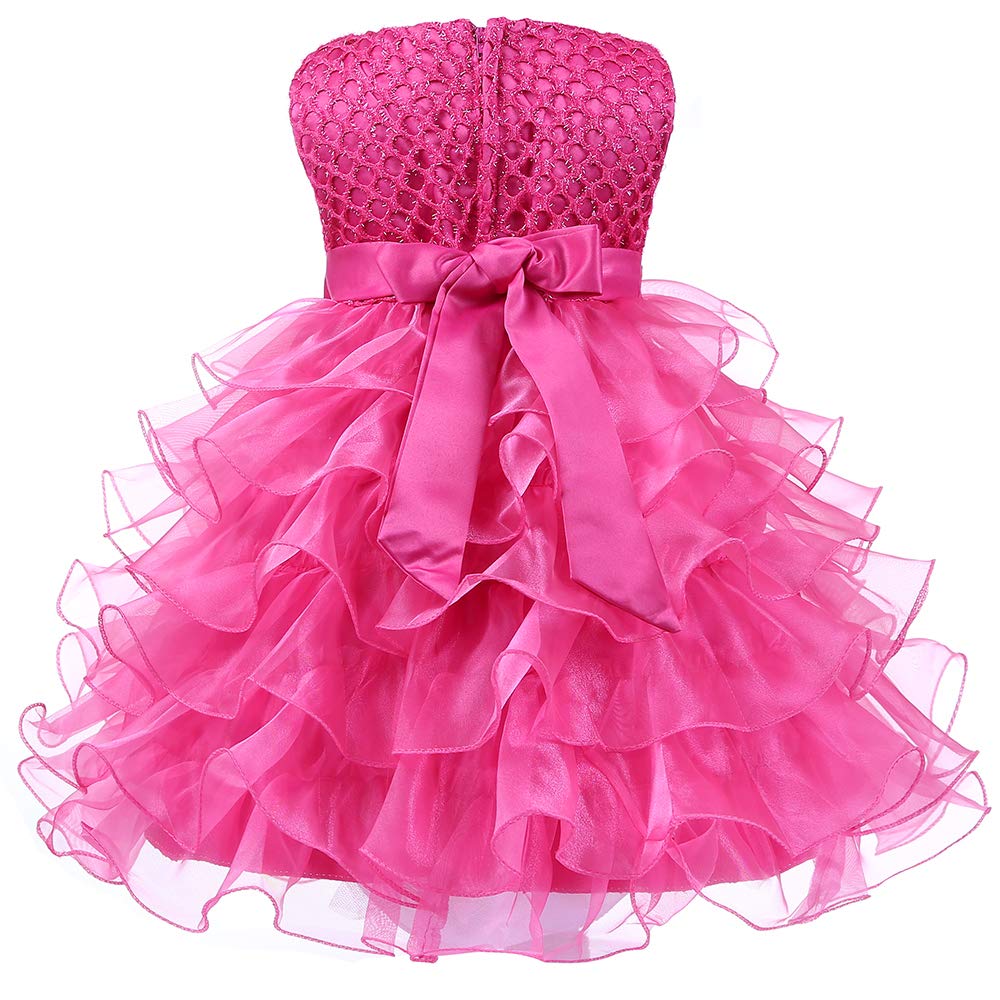 Jup'Elle Baby Girl Dresses - Elegant Ruffle Lace Pageant Party & Wedding Flower Girl Dress for Special Occasions | Perfect for Christenings, Birthday Parties & Formal Events