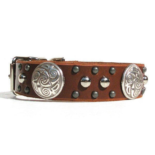 Premium Prana Leather Dog Collar - Adjustable, Durable & Stylish Pet Collar for Small Medium Large Dogs - Perfect for Walking, Training & Outdoor Adventures