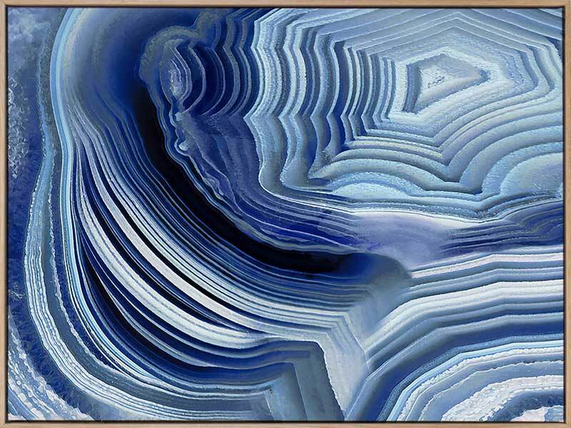 Indigo Agate Canvas Art Print - Stunning Wall Decor for Living Room, Bedroom & Office | Handmade Nature-Inspired Home Decor