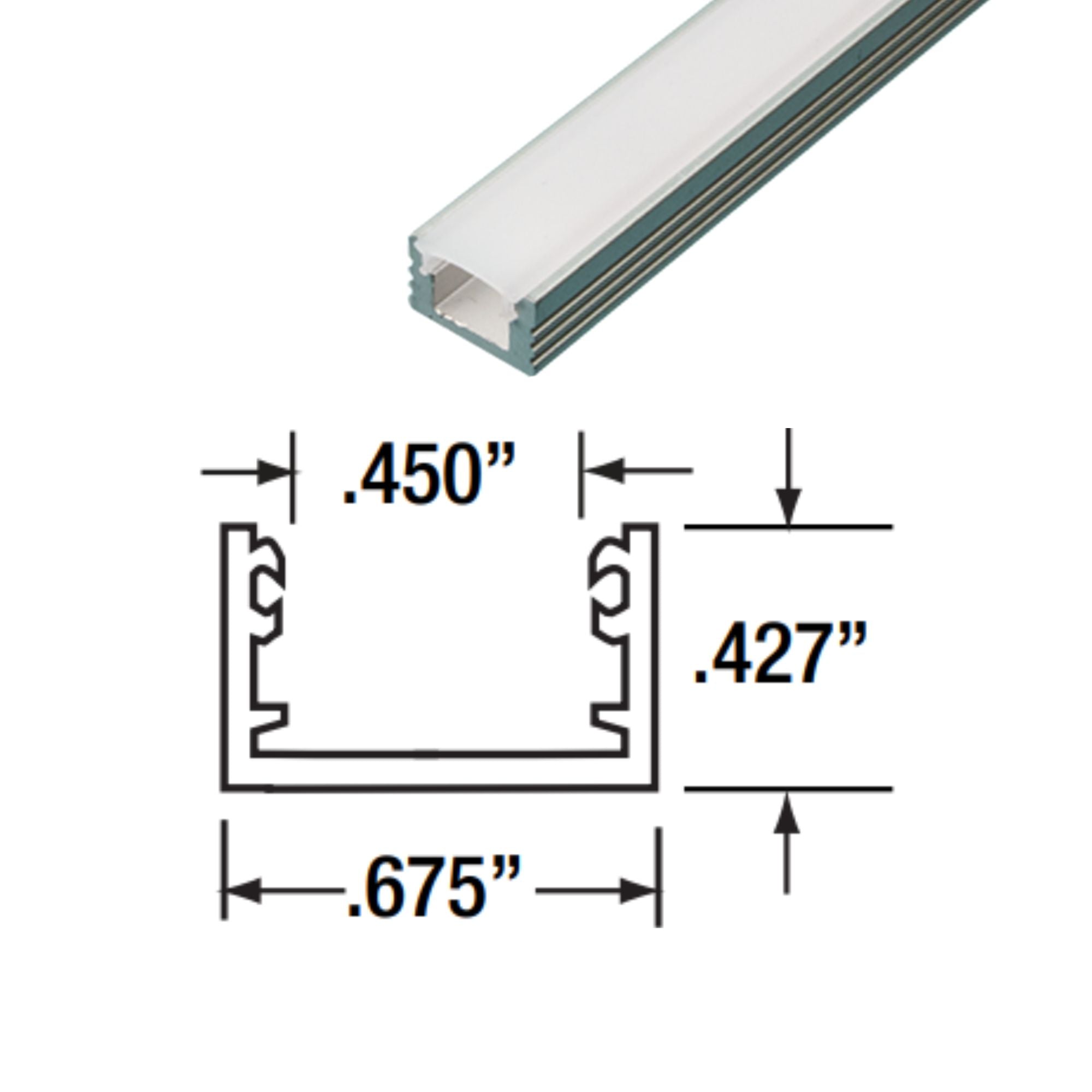 4ft Standard Aluminum Mounting Channel - Heavy Duty U-Shaped Rail for Solar Panels, LED Strips & Signage - Perfect for Outdoor & Indoor Mounting Projects