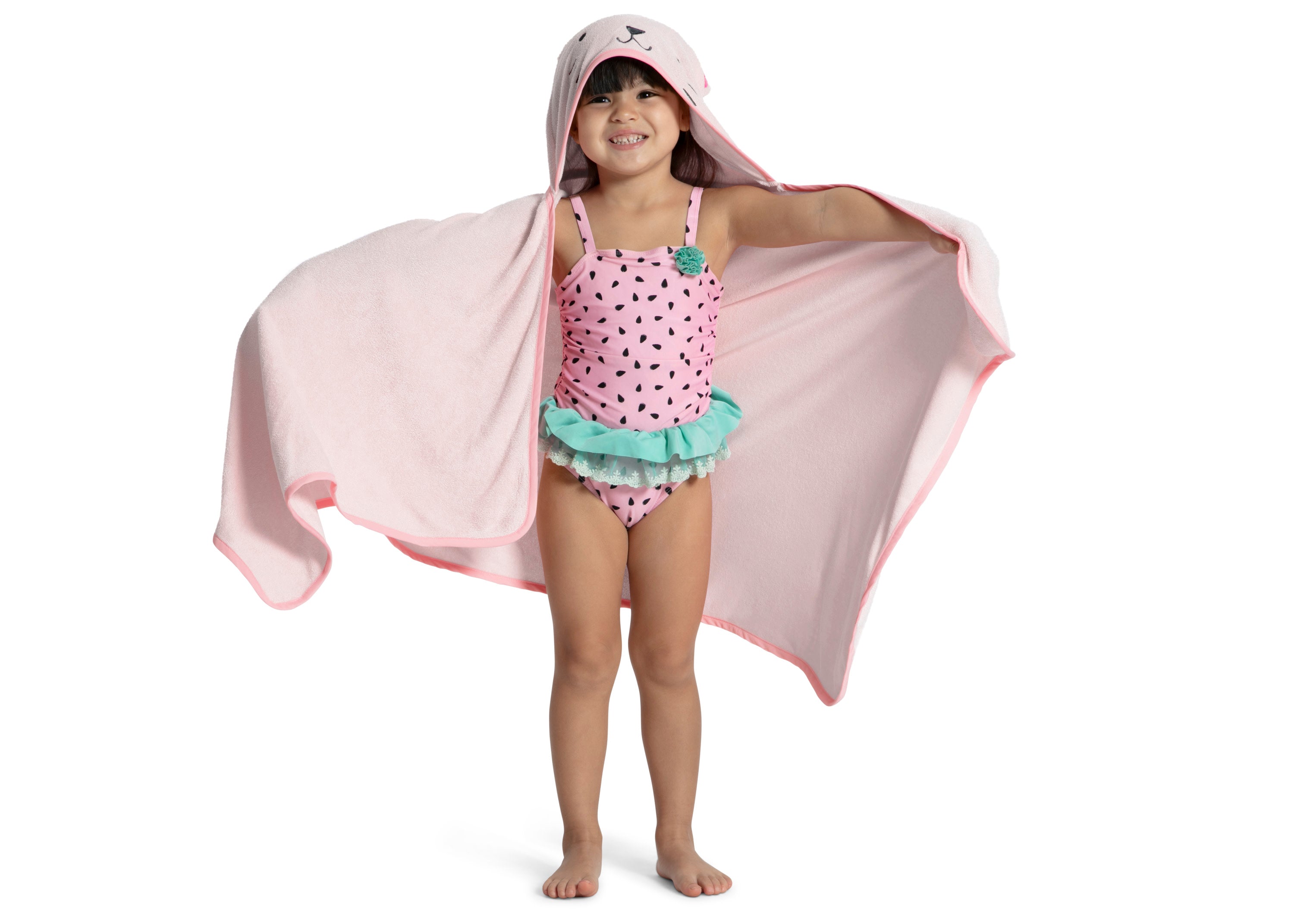 Soft Kids Hooded Bath Towel with Pockets - Absorbent Cotton Baby Towel for Boys & Girls - Perfect for Swimming, Beach, Bath Time & After Shower