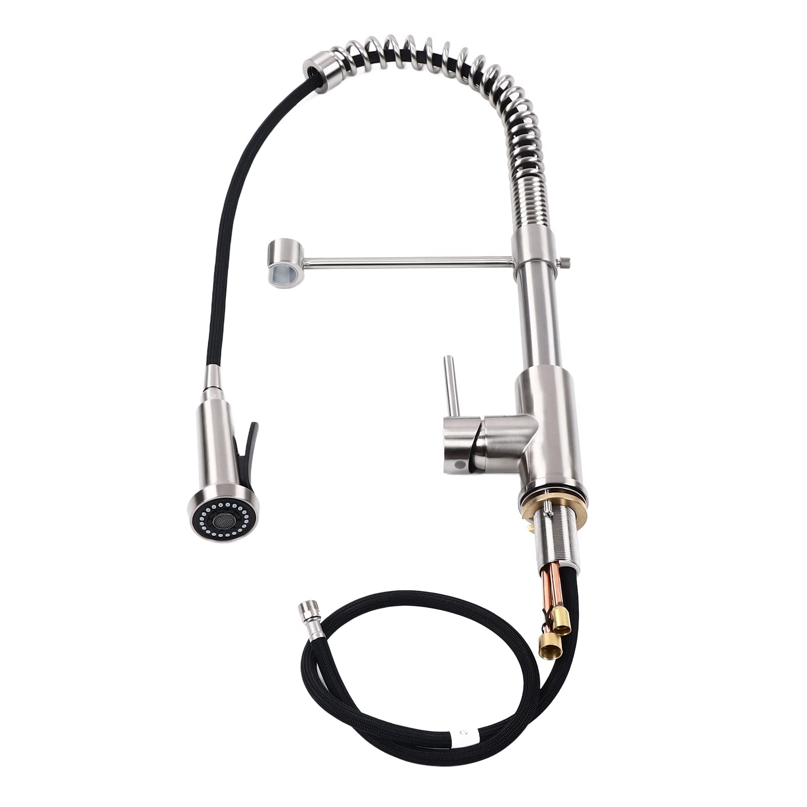 Single Handle Pull Out Kitchen Faucet with Sprayer - Hot & Cold Water Sink Faucet for Home, Bathroom, Bar, Hotel - Perfect for Washing Dishes, Filling Pots & Cleaning Countertops