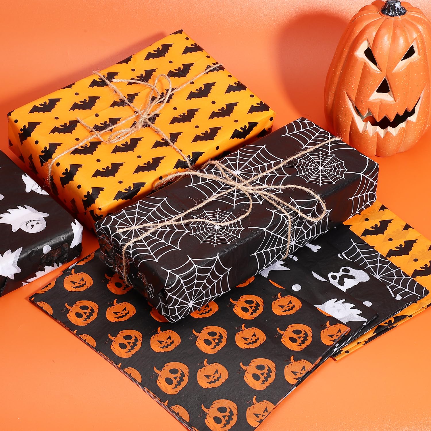 30 Sheets Halloween Gift Wrapping Tissue Paper - 5 Unique Designs for Party Decorations, Gifts & Crafts | Perfect for Halloween Party Favors, Gift Bags & DIY Decor