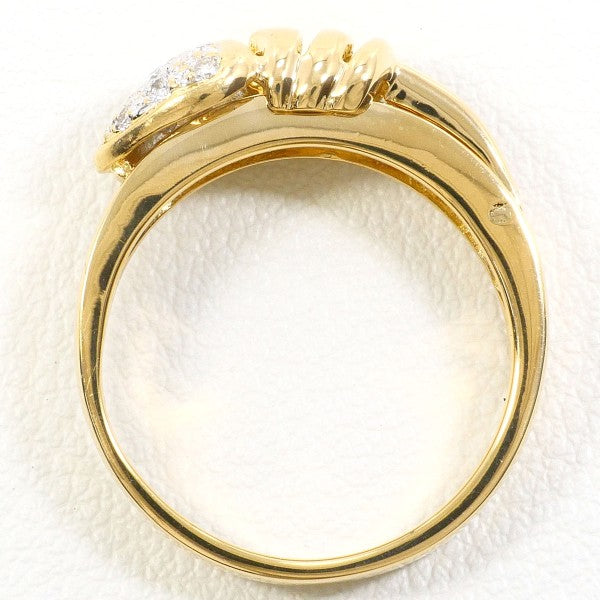 18K Yellow Gold & White Gold Diamond Ring for Women - Elegant Wedding, Engagement, Anniversary Jewelry Gift - Perfect for Proposals, Bridal Sets & Special Occasions