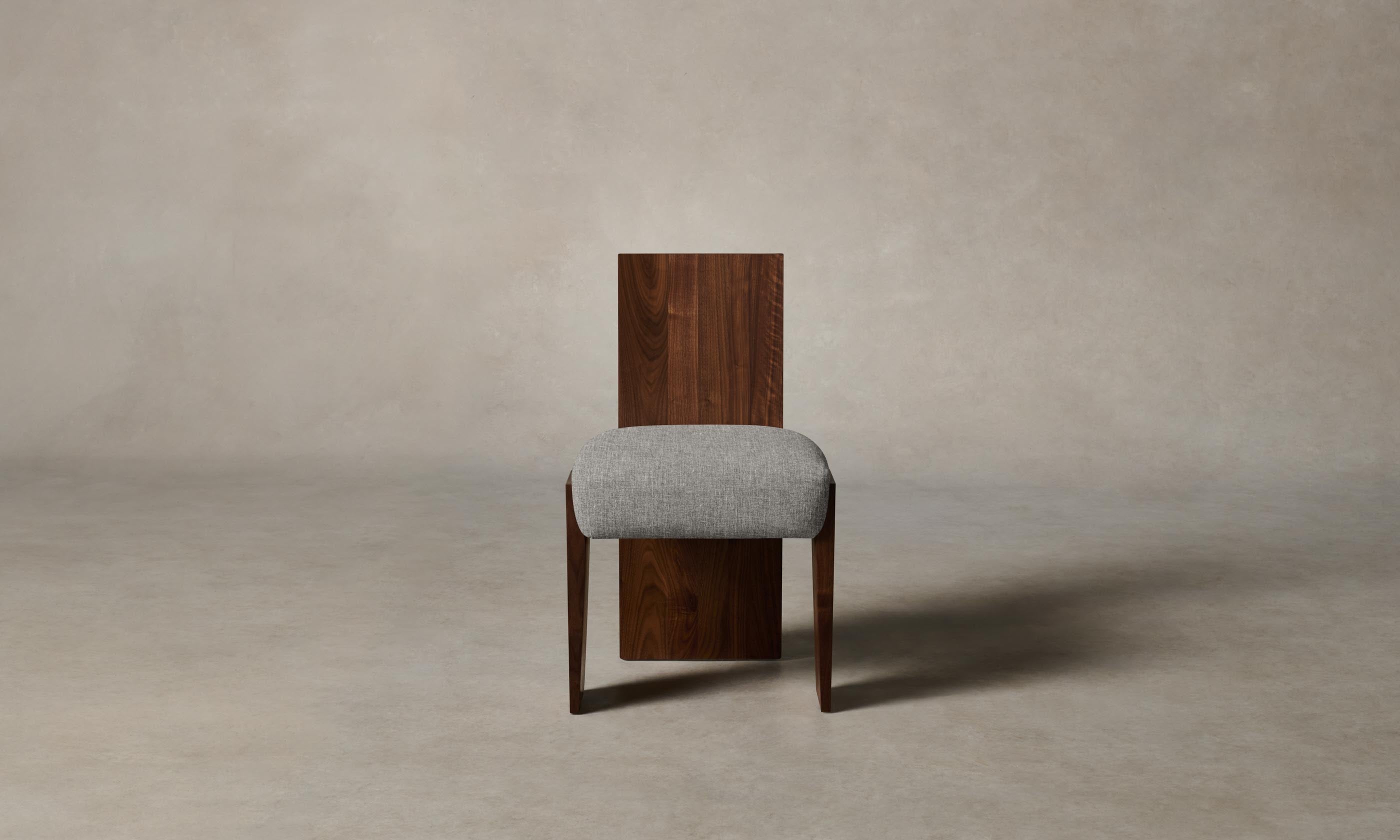 Garrett Dining Chair - Heritage Belgian Linen Upholstery in Agate | Modern Farmhouse Dining Room Chair for Kitchen, Breakfast Nook & Formal Dining