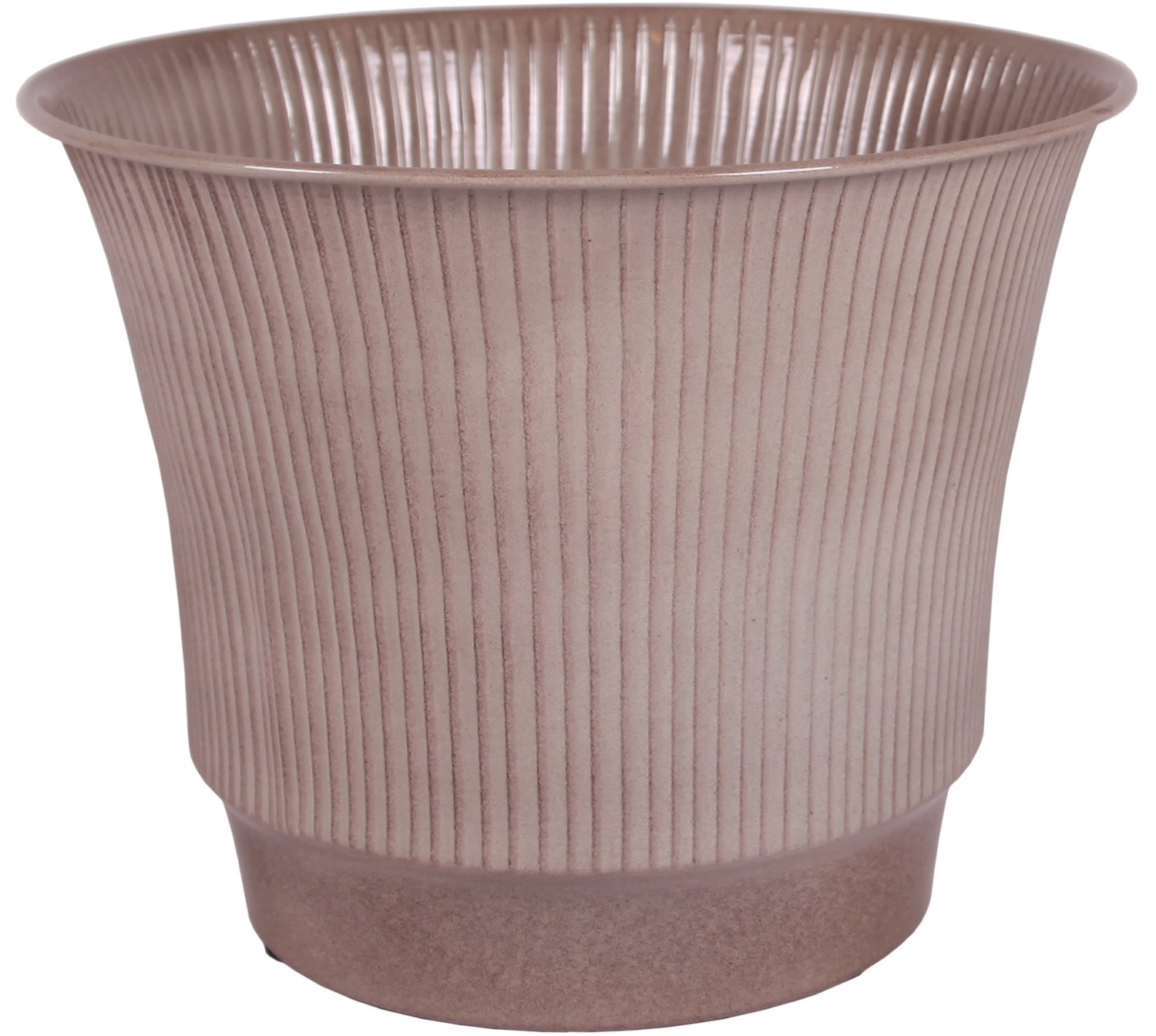 Robert Allen Madison Ironstone Planter 8 Inch - Latte Color Ceramic Flower Pot for Indoor Plants, Succulents & Home Decor | Perfect for Windowsills, Tabletops & Garden Accents