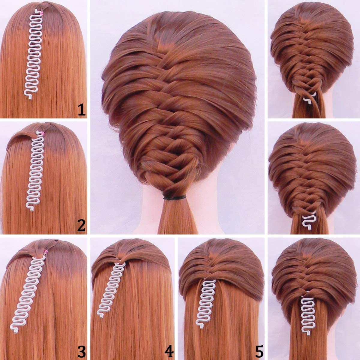 Magic French Braid Tool & Hair Styling Kit – Ponytail Twist, Bun Maker, Topsy Tail & Volume Inserts for Women | Perfect for Parties, Weddings & Everyday Hairstyles