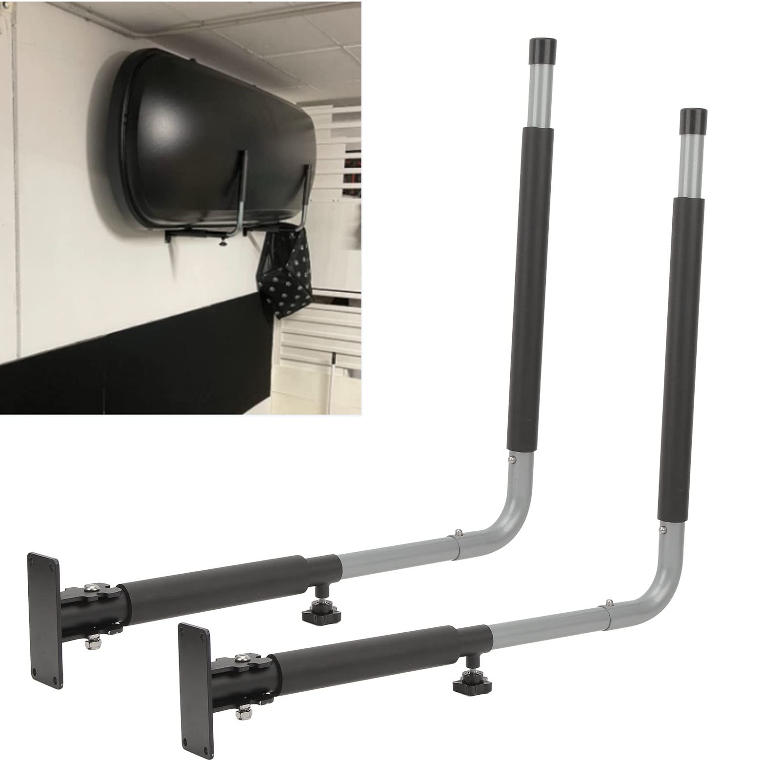 High Strength Foldable Telescopic Car Roof Box Wall Mount Rack - 50KG Load Bearing Kayak & Canoe Storage Hanger for Surfboards, SUVs, and Outdoor Adventures