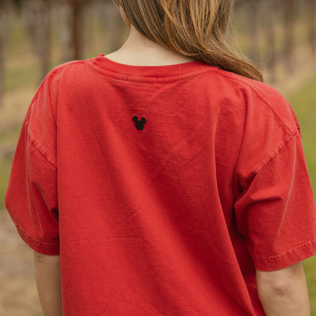 Disney Minnie Mouse Oversized T-Shirt for Women - Soft Red Cotton Tee - Casual Wear, Lounge, Gifts for Disney Fans