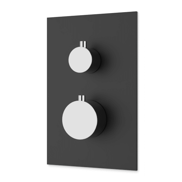 Square & Round Thermostatic Shower Valve Trim Kit with 3-Way Diverter and Off Position - Perfect for Bathroom Renovation, Modern Home Upgrade & Water Temperature Control