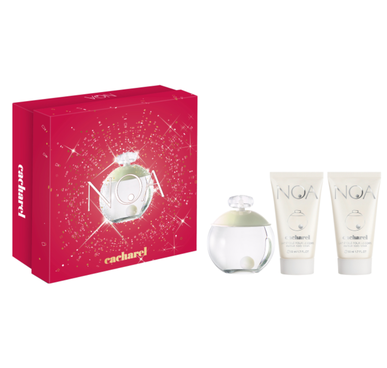 Cacharel Noa Perfume Gift Set for Women - 3PCS (100ML EDT Spray + 50ML Body Lotion x2) | Floral Fragrance Set, Perfect for Birthday, Anniversary & Valentine's Day Gifts