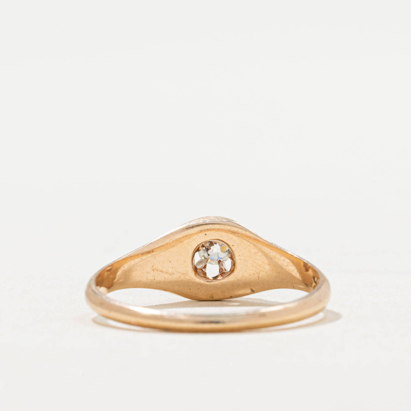 0.08ct Belcher Set Diamond Ring - Size 6.25 | Elegant Wedding Band, Anniversary Gift for Her | Perfect for Engagement, Proposal & Special Occasions