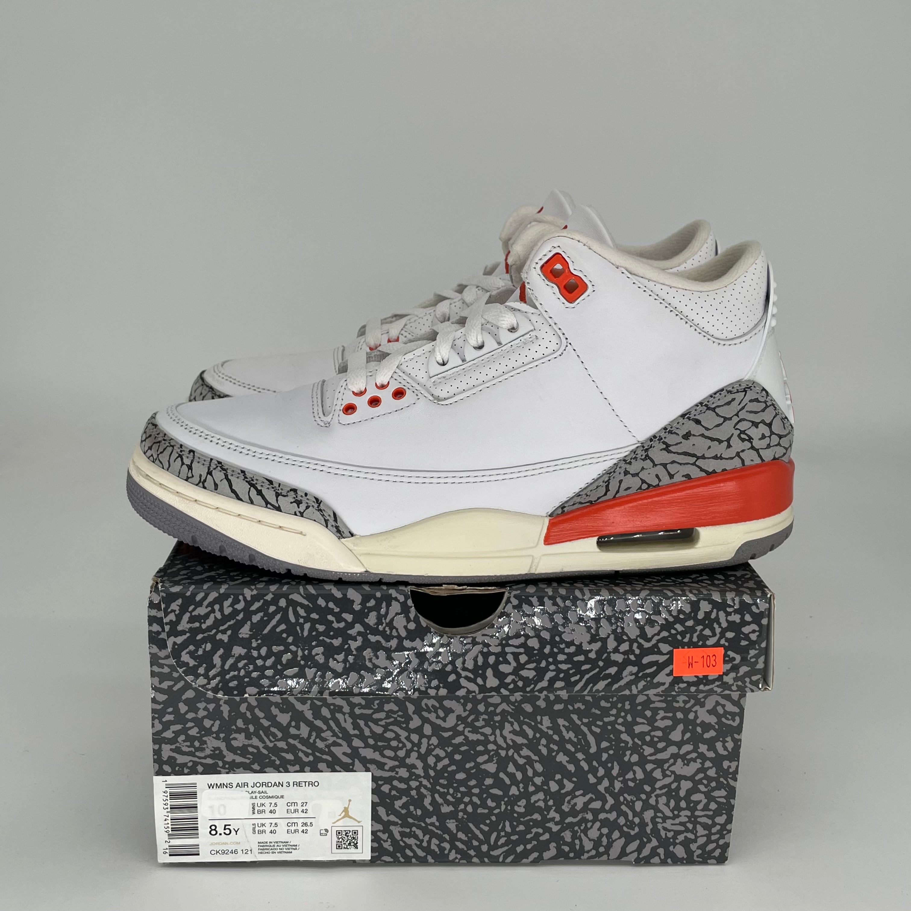 AIR JORDAN 3 GEORGIA PEACH Women's Basketball Shoes Size 8.5/10W - Style CK9246-121 | Perfect for Court Performance & Streetwear Fashion