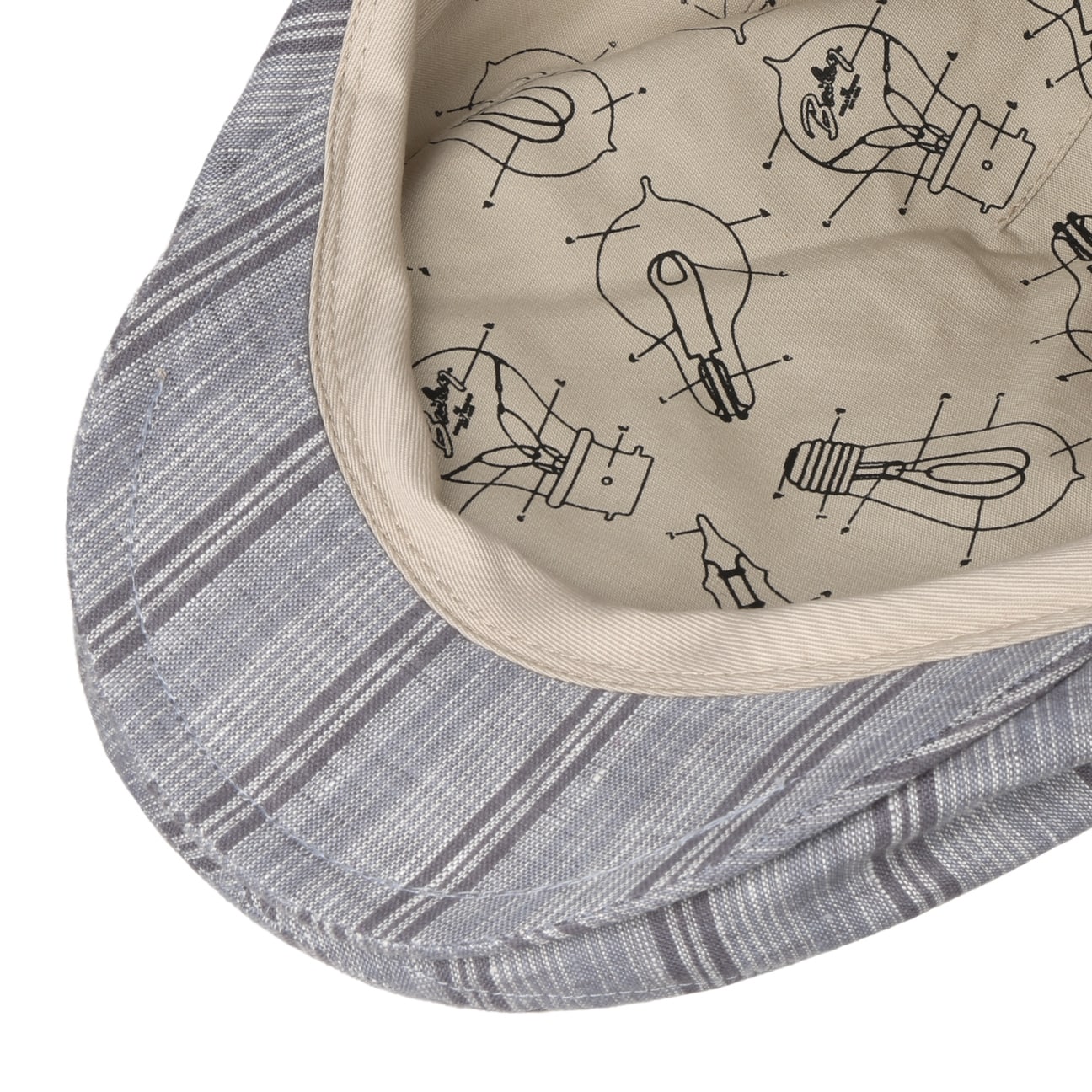 Bailey 1922 Fleet Stripes Flat Cap - Classic Wool Ivy Hat for Men | Perfect for Golf, Driving & Casual Wear