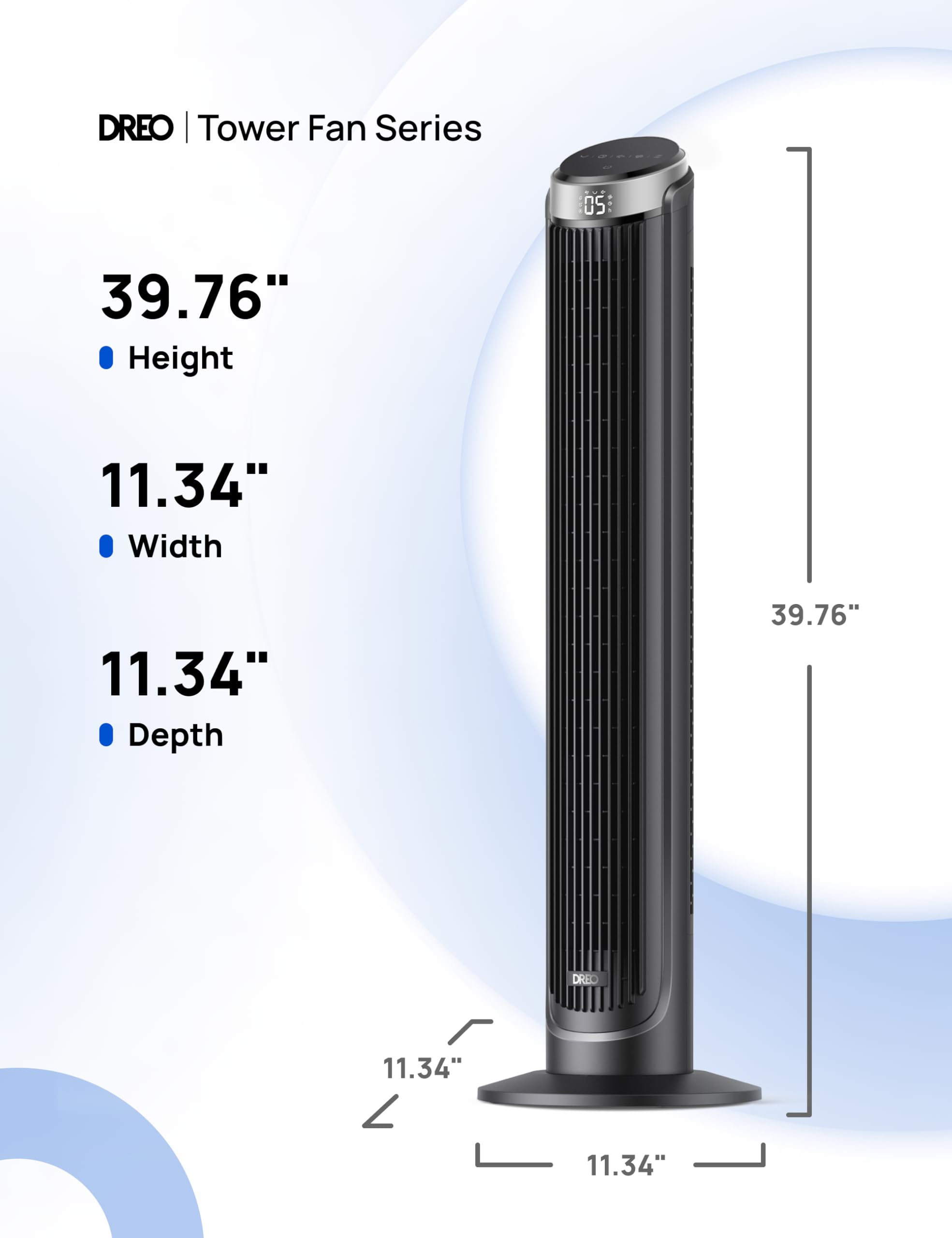 Dreo Smart Tower Fan for Bedroom & Office, 40