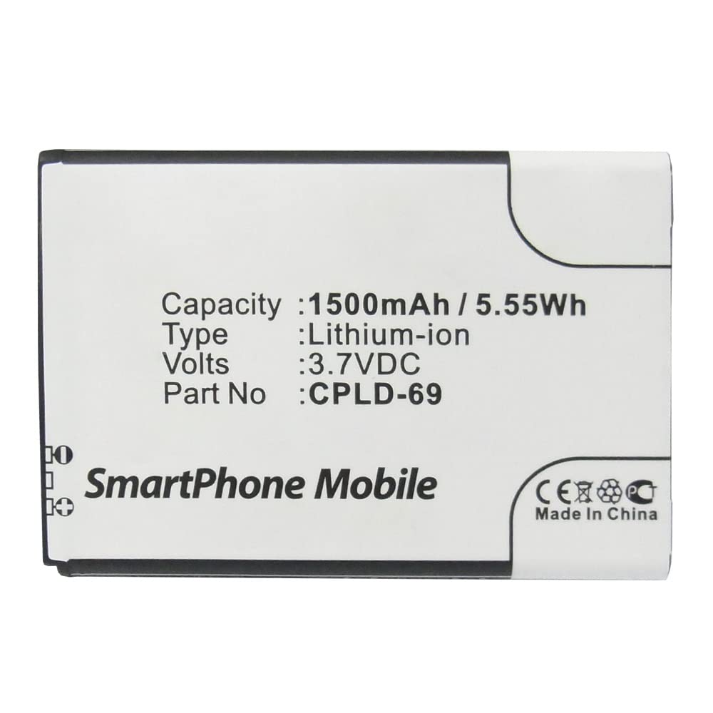 Synergy Digital Coolpad CPLD-69 Battery - 1500mAh Li-ion for Extended Use
