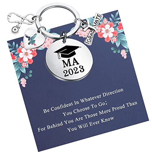 LQRI MA 2023 Medical Assistant Keychain - Engraved Graduation Gift for Medical Assistants, Nurses & Healthcare Professionals | Perfect for Clinical Rotations, White Coat Ceremonies & Appreciation Gifts