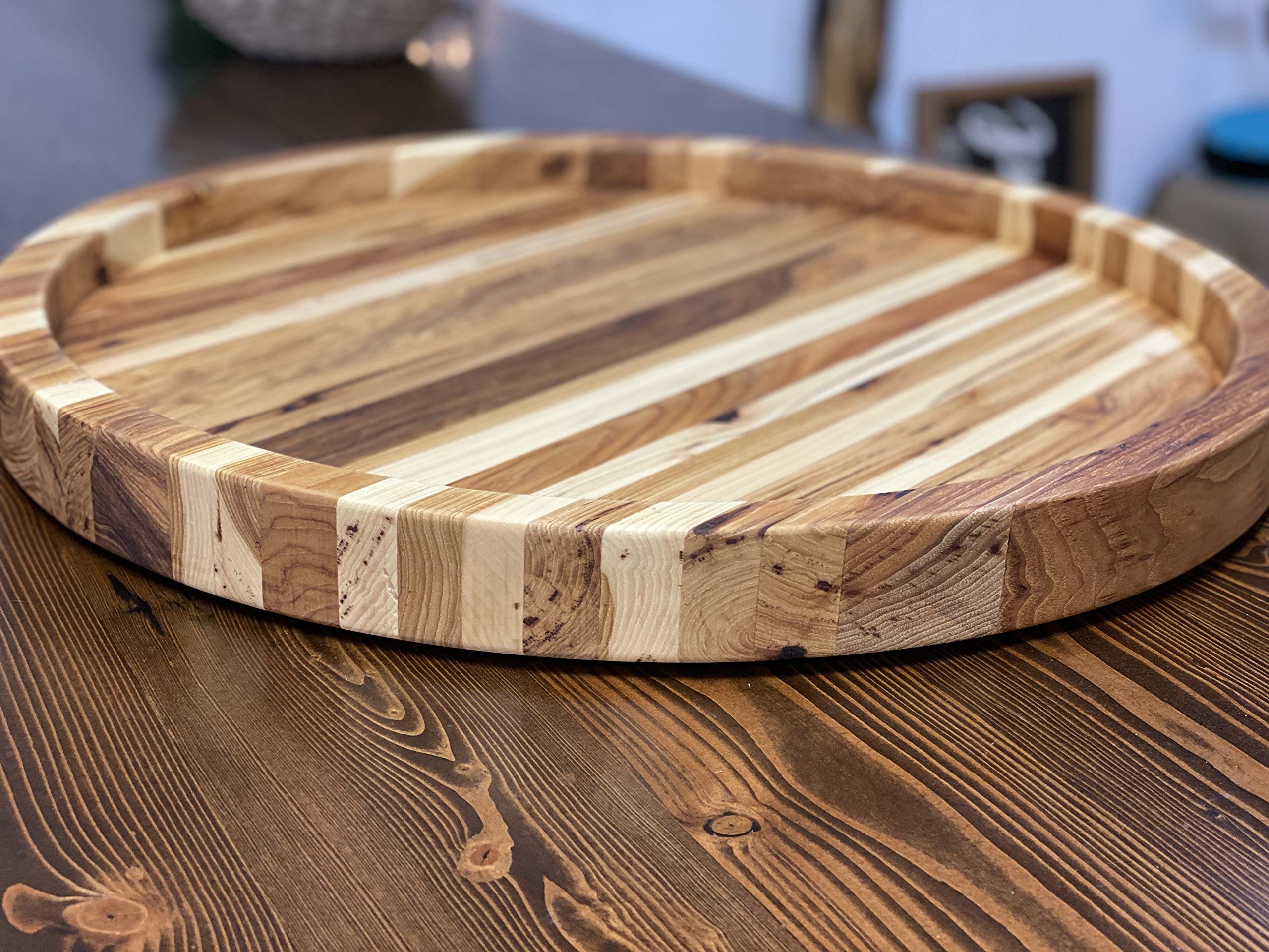 Premium Hickory Wood Charcuterie Board - Large Cheese Platter & Serving Tray for Entertaining - Perfect for Wine Pairings, Charcuterie Spreads & Party Appetizers