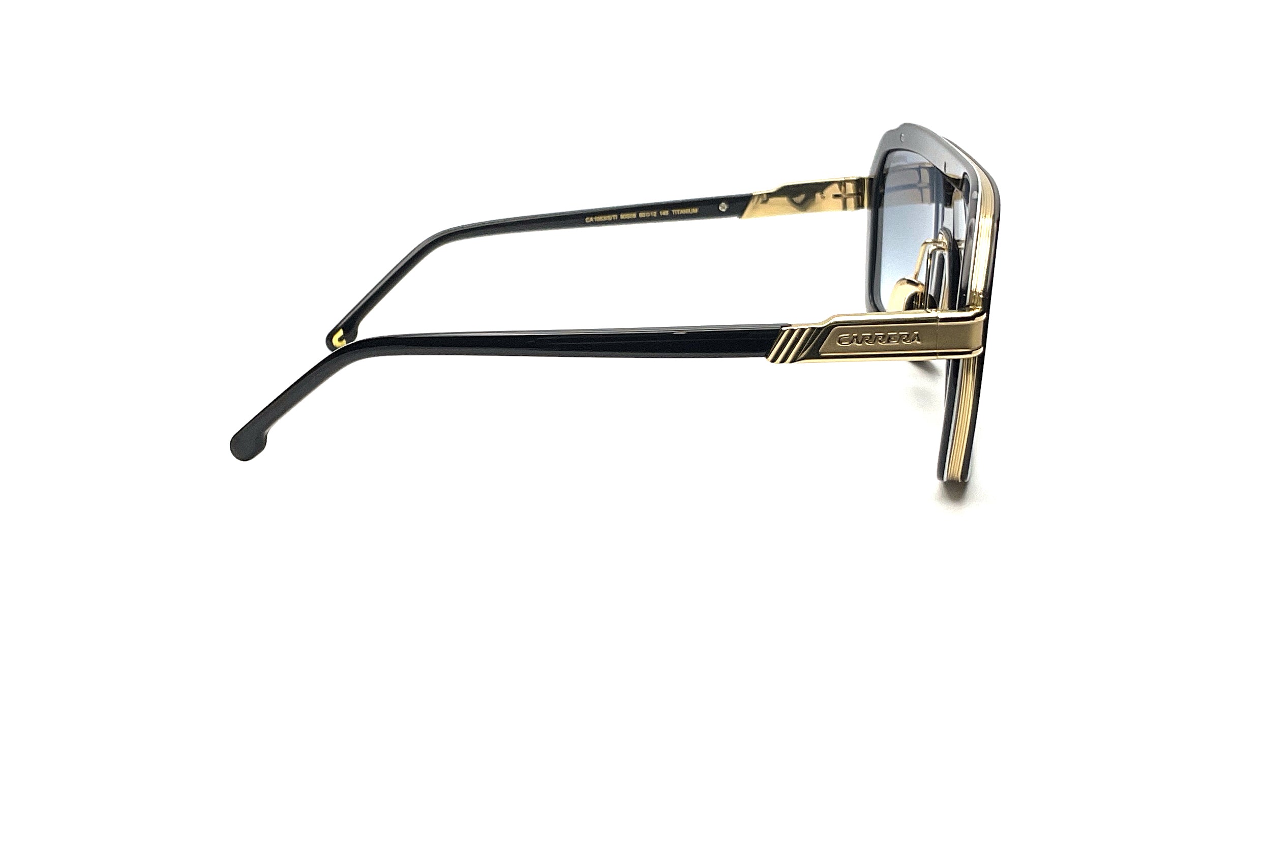 Carrera CA 1053 Sunglasses - Black & White Aviator Style for Men & Women - Perfect for Driving, Outdoor Sports & Fashion Accessories