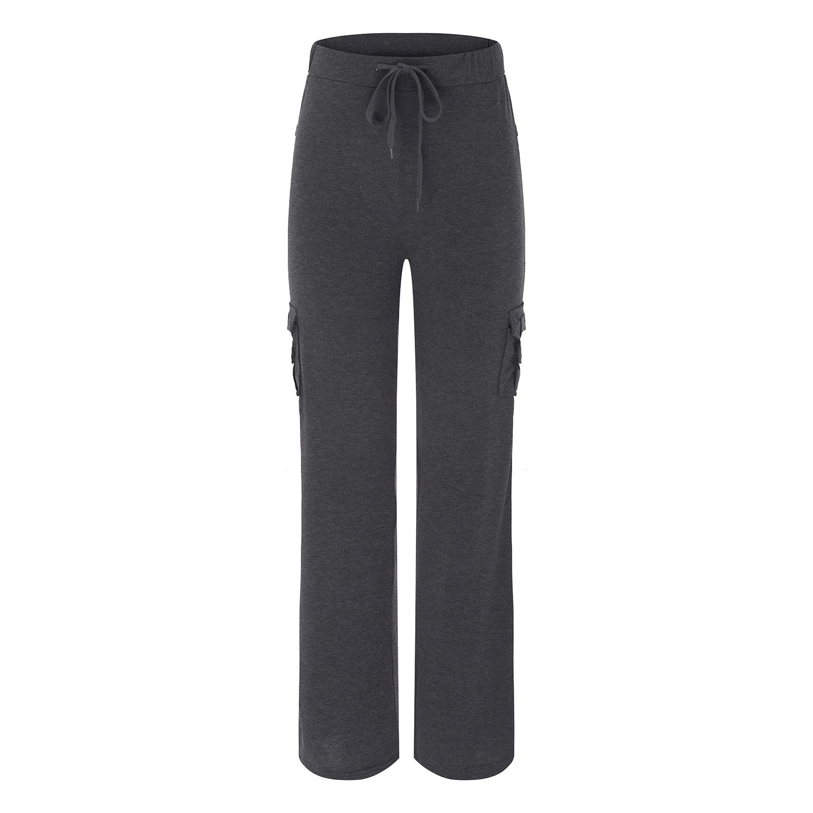 Women's High Waisted Bootcut Cargo Yoga Pants - Stretchy Comfortable Flare Leggings with Pockets - Perfect for Workouts, Running Errands & Casual Wear