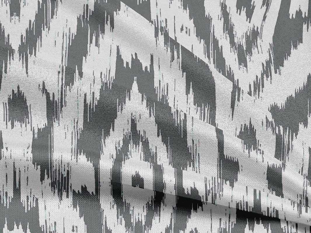 oneOone Rayon Gray Ikat Fabric by The Yard - 56 Inch Wide Printed Sewing Material for DIY Clothing, Dresses & Home Decor Projects