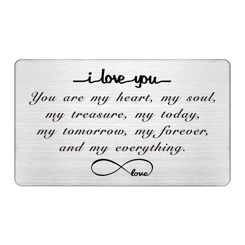 **Personalized Engraved Wallet Insert Card - 
