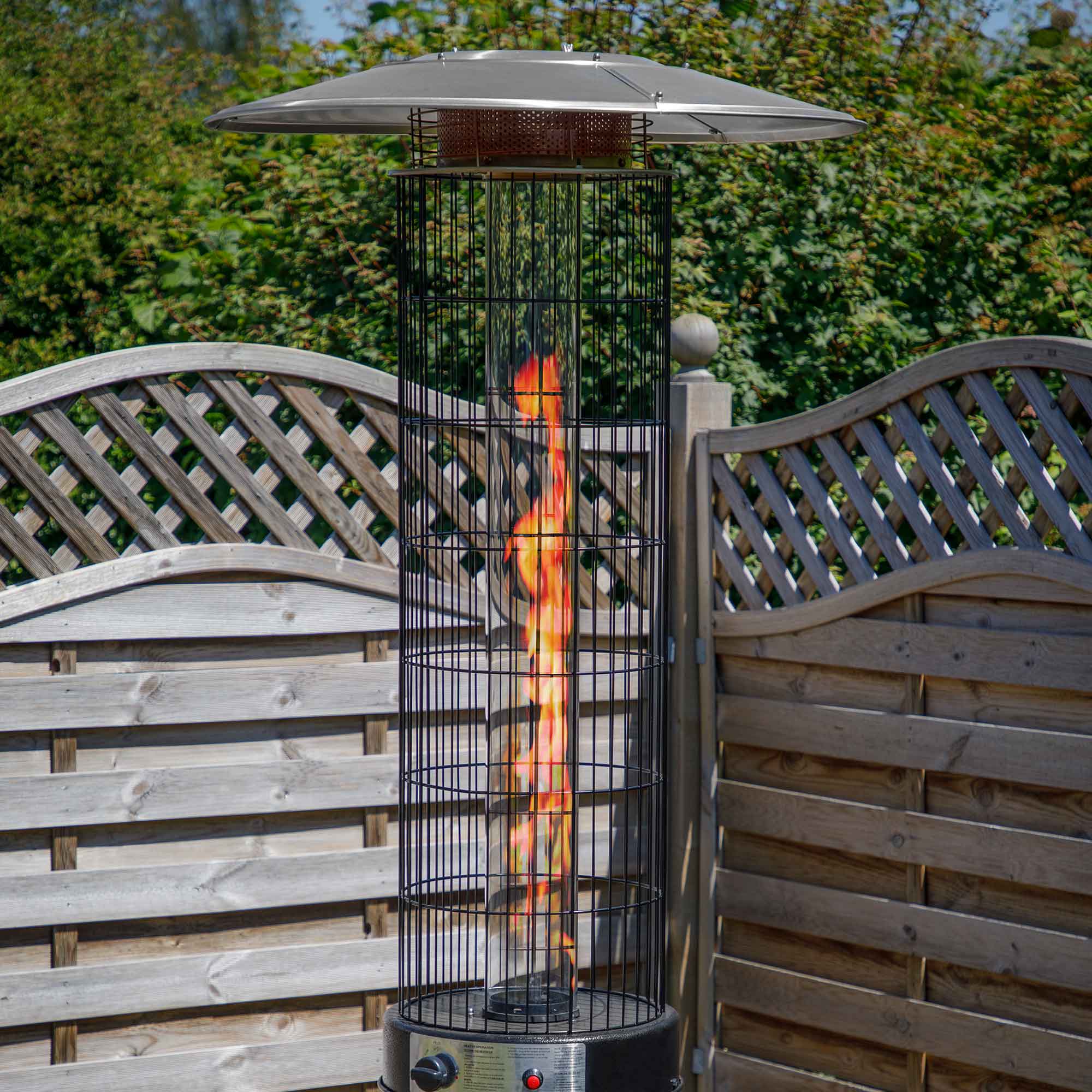 13kW Commercial & Residential Gas Patio Heater with Cover - Outdoor Heating Solution for Restaurants, Backyards & Events (Black, Model DG226)