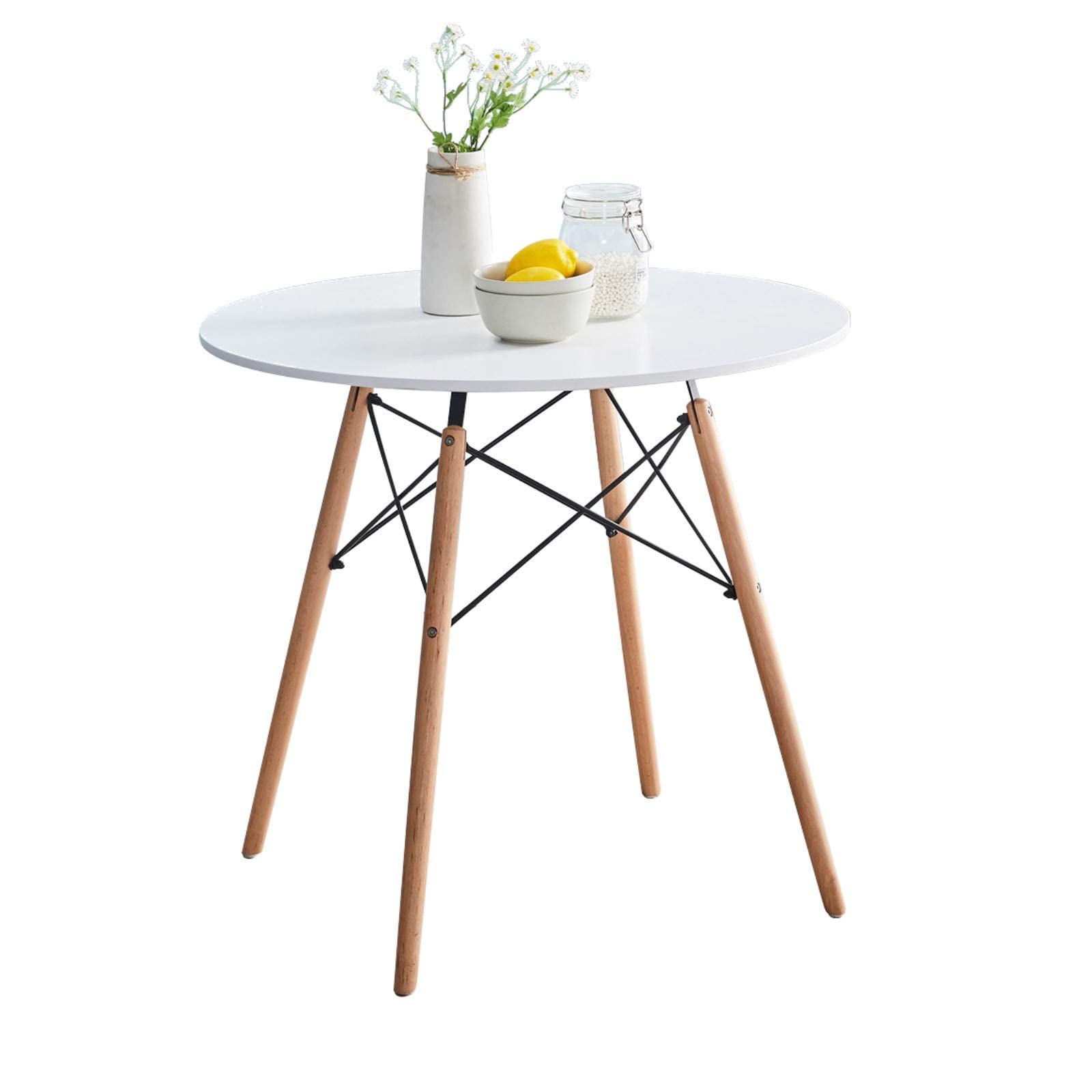 Modern White Round Dining Table 31.5