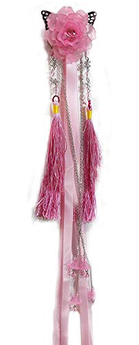 Leysin Floral Hair Clips with Ribbon - Stylish Hair Accessories for Women | Perfect for Weddings, Parties & Everyday Wear
