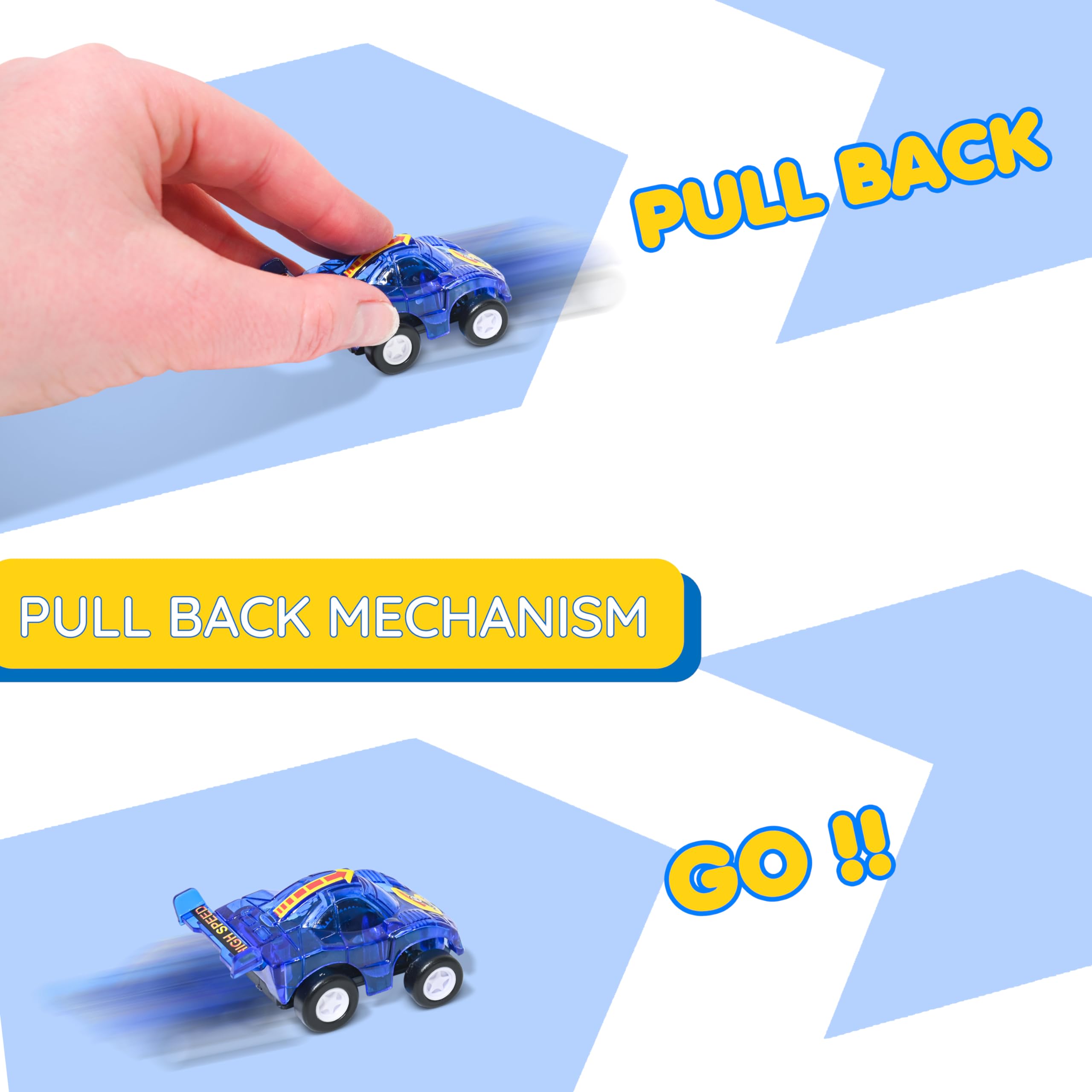 Big Mo's Toys Mini Pull Back Friction Racing Cars - 24-Piece Party Pack Assorted Vehicles Set for Kids | Fun Birthday Gift, Party Favors & Classroom Rewards | Perfect for Birthday Parties, School Events & Playtime