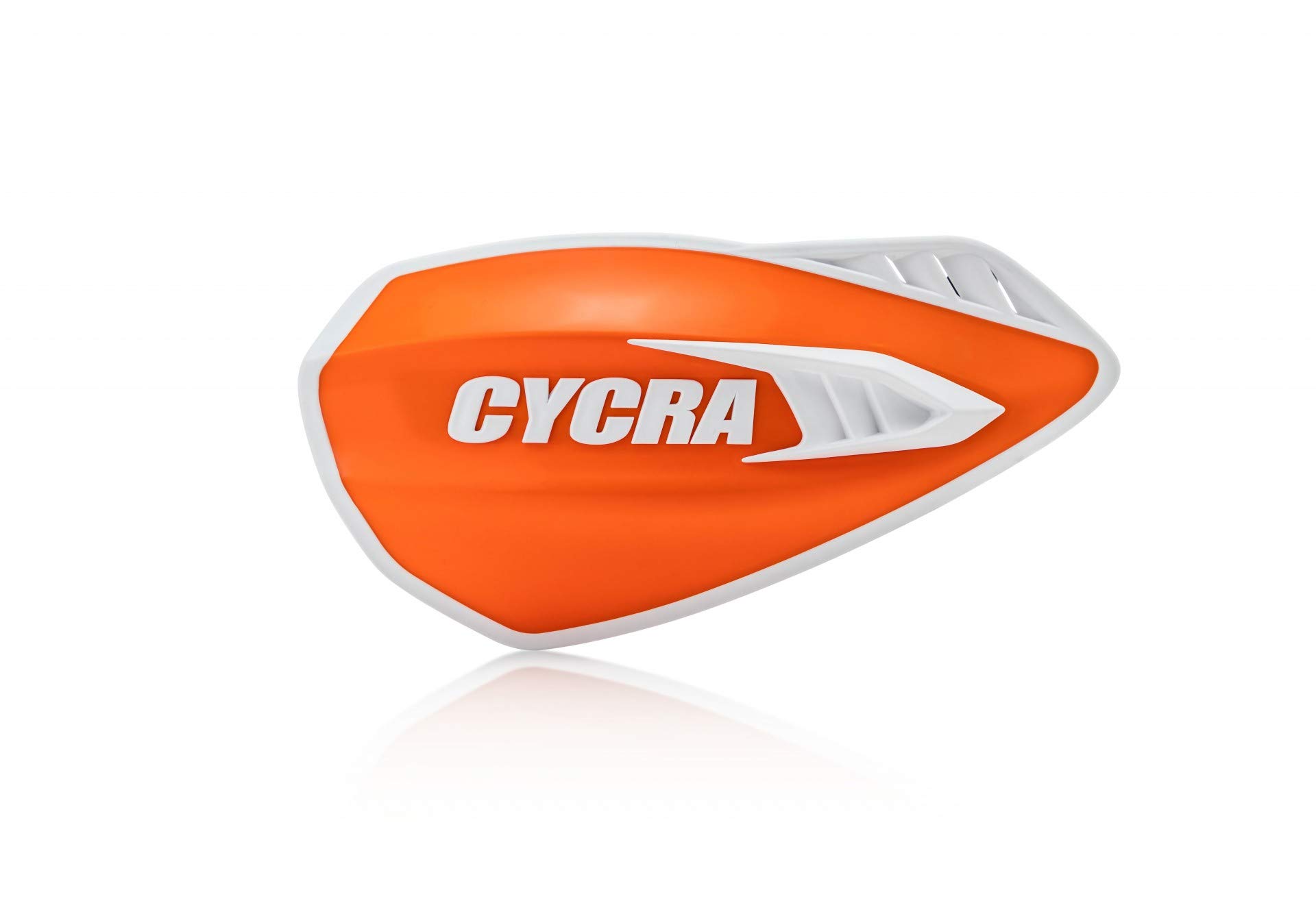 Cycra Cyclone MX Hand Guards - Orange/White - Dirt Bike & Motocross Hand Protection for Off-Road Riding & Racing
