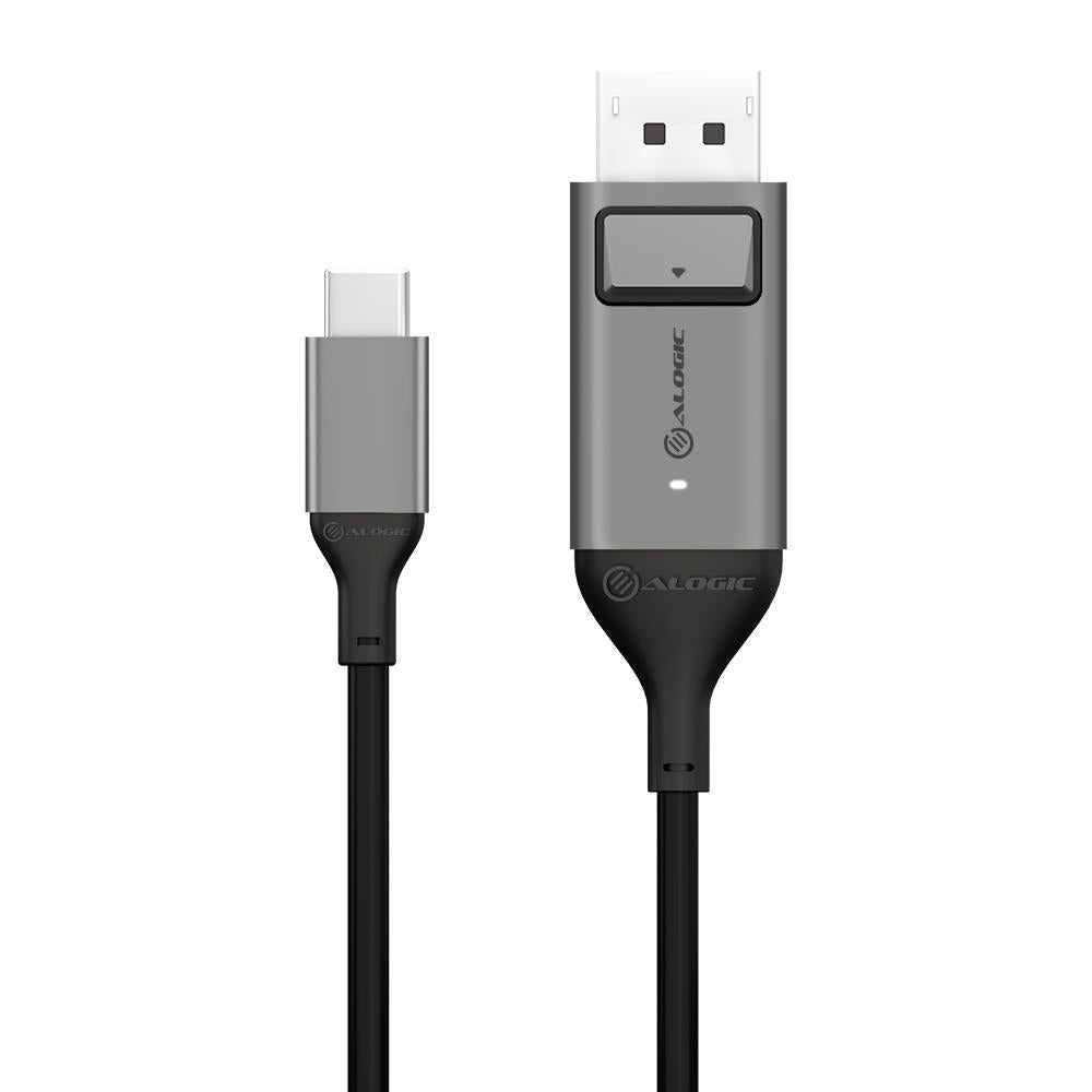 Alogic Ultra USB C to DisplayPort Cable 6.6ft (2m) - 4K@60Hz High-Speed Video & Audio Transmission for MacBook Pro, Dell XPS, Surface Pro - Perfect for Home Office, Gaming & Multimedia Setup
