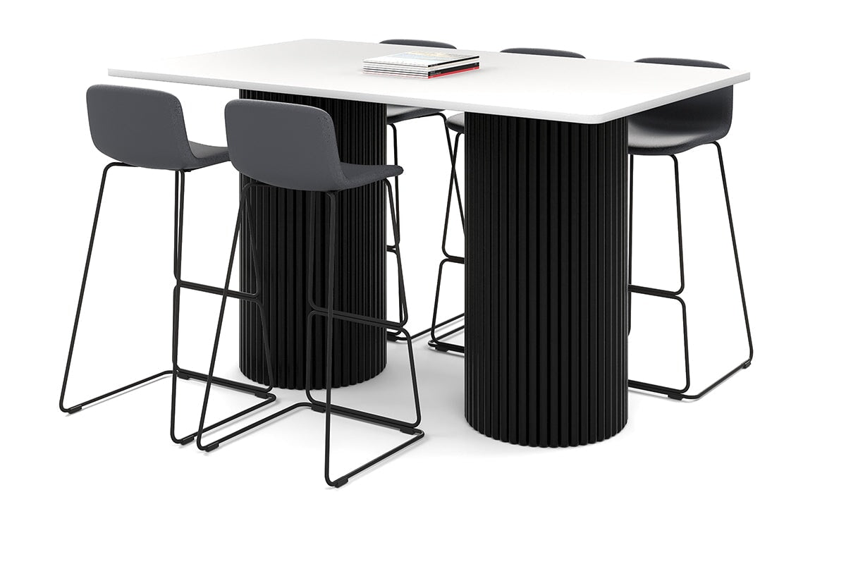 Premium Baobab Wood Circular Base Rectangle Dining Table with Rounded Corners - 1800mm x 1100mm Modern Kitchen Counter Table - Perfect for Dining Rooms, Kitchens and Open-Plan Living Spaces