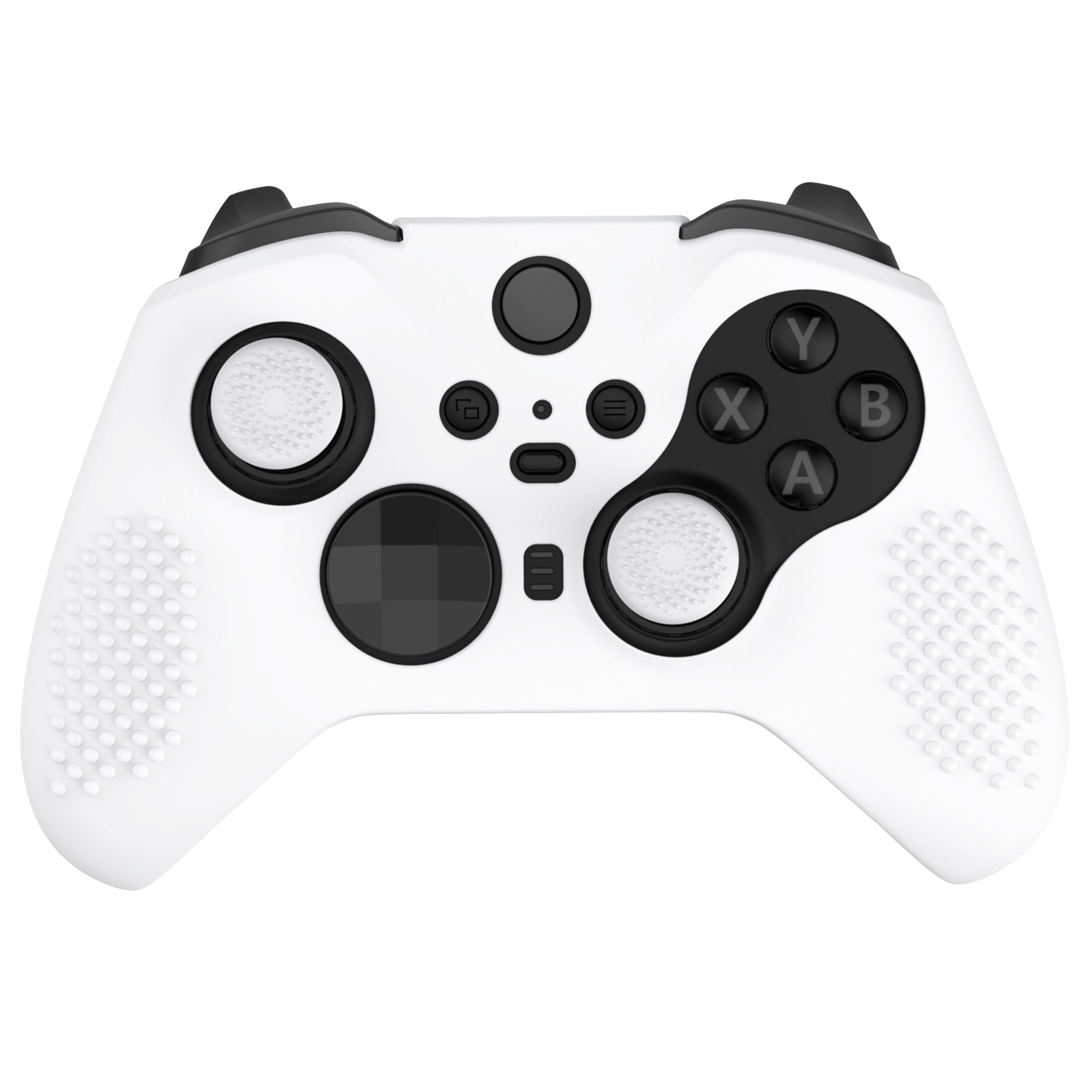 eXtremeRate PlayVital Anti-Slip Silicone Cover for Xbox One Elite Series 2 Controller (Model 1797 & Core) - Soft Protective Skin with Thumb Grips & Analog Caps | Enhanced Grip for Gaming, Streaming & Esports | XBOWP0059GC