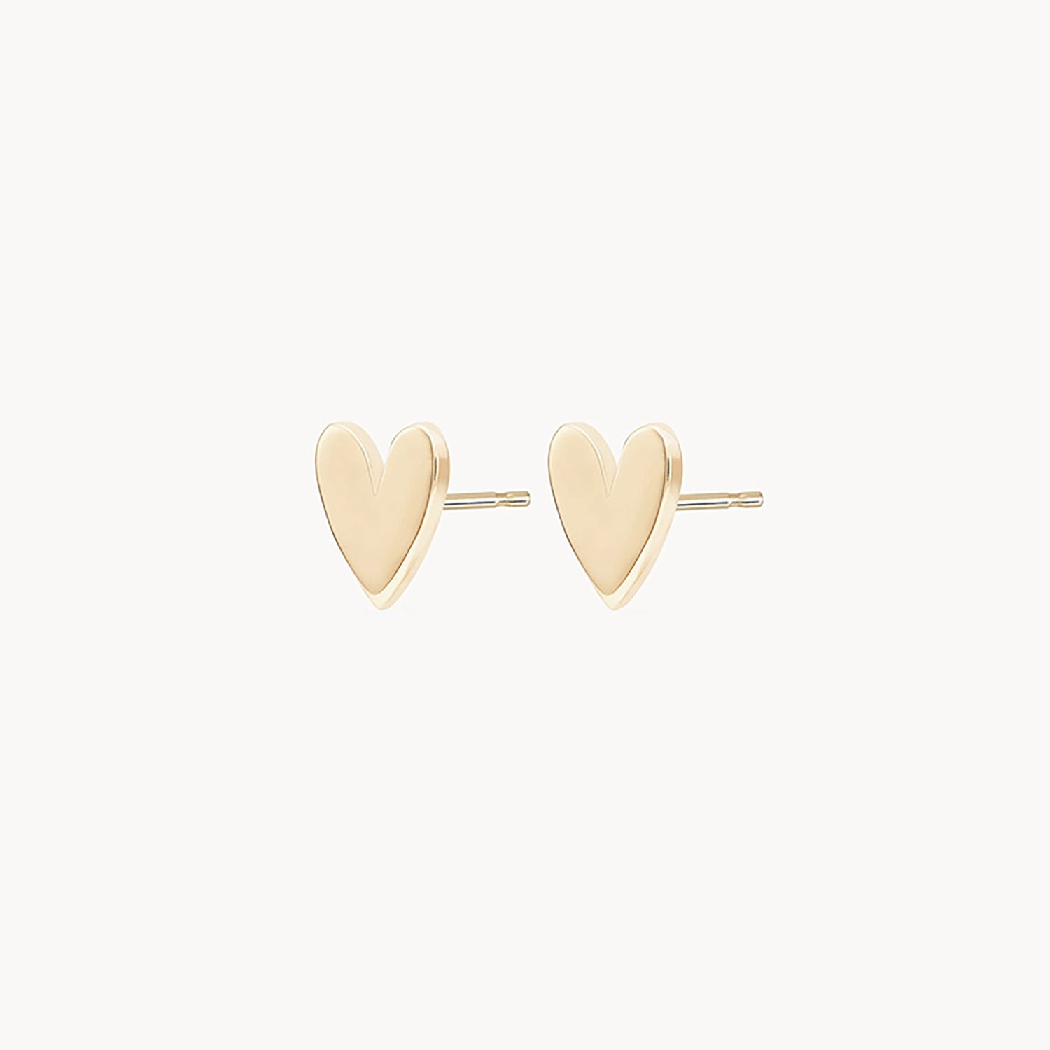 14K Yellow Gold Heart Earrings for Women - Elegant Everyday Jewelry Gift for Her - Perfect for Valentine's Day, Anniversary & Romantic Occasions