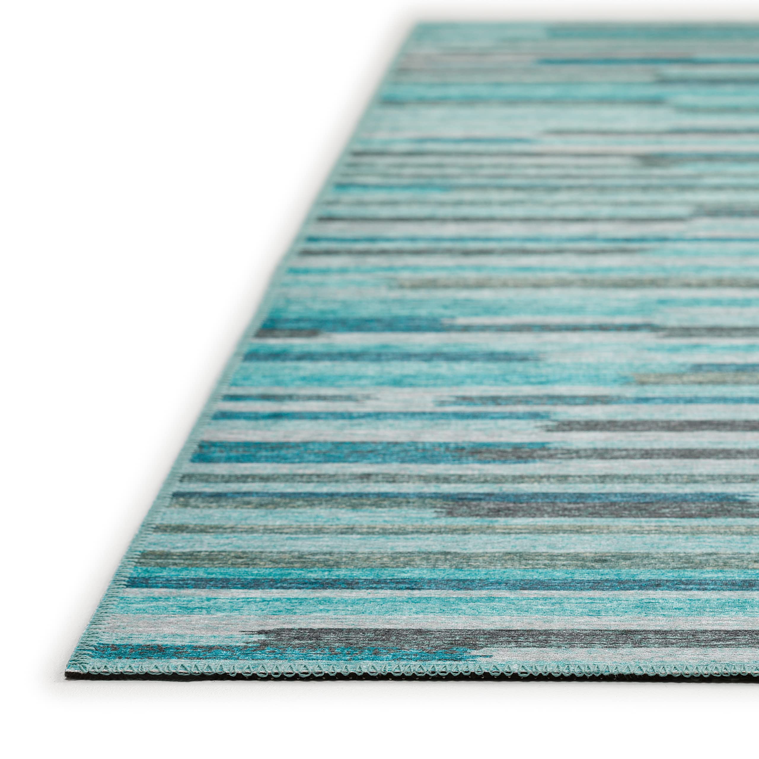 Addison Rugs Yuma AYU38 Turquoise 8' x 10' Area Rug - Soft & Durable for Living Room, Bedroom & Home Decor