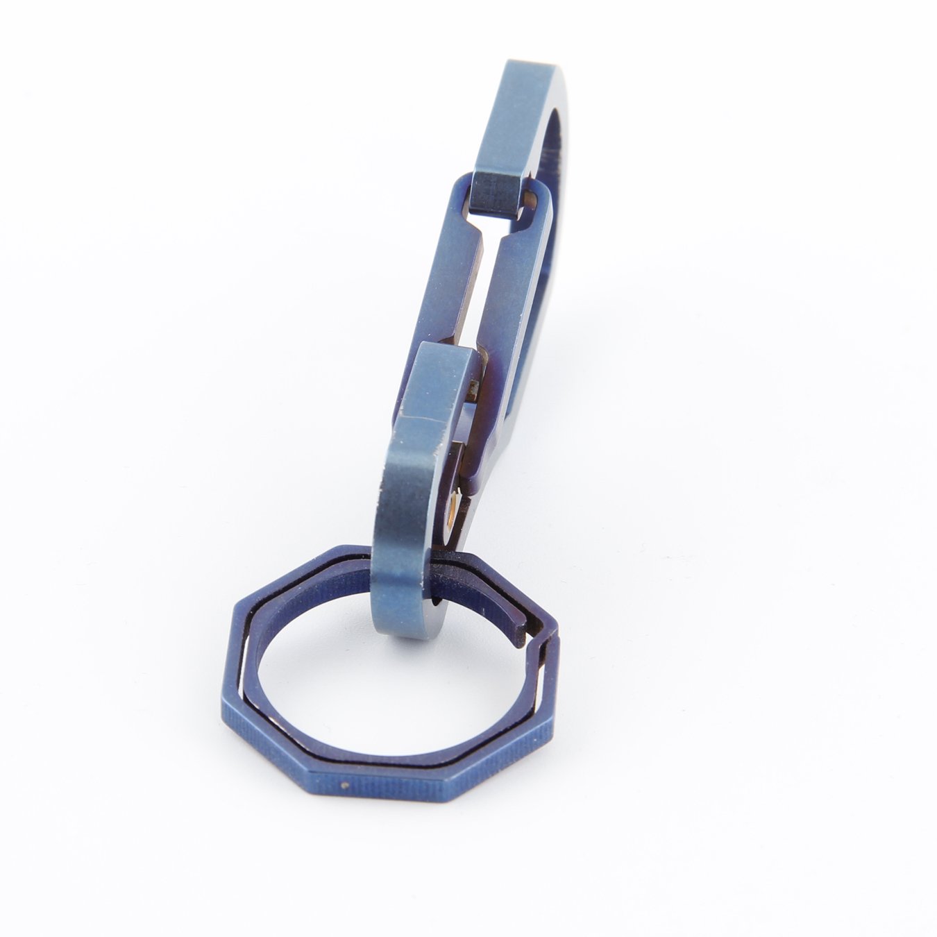 Titanium Multi-Tool Keychain Hook - Heavy Duty 50KG Max Bearing EDC Tool for Hiking, Camping & Outdoor Adventures (Blue) | Perfect for Survival Kits, Backpacks & Everyday Carry