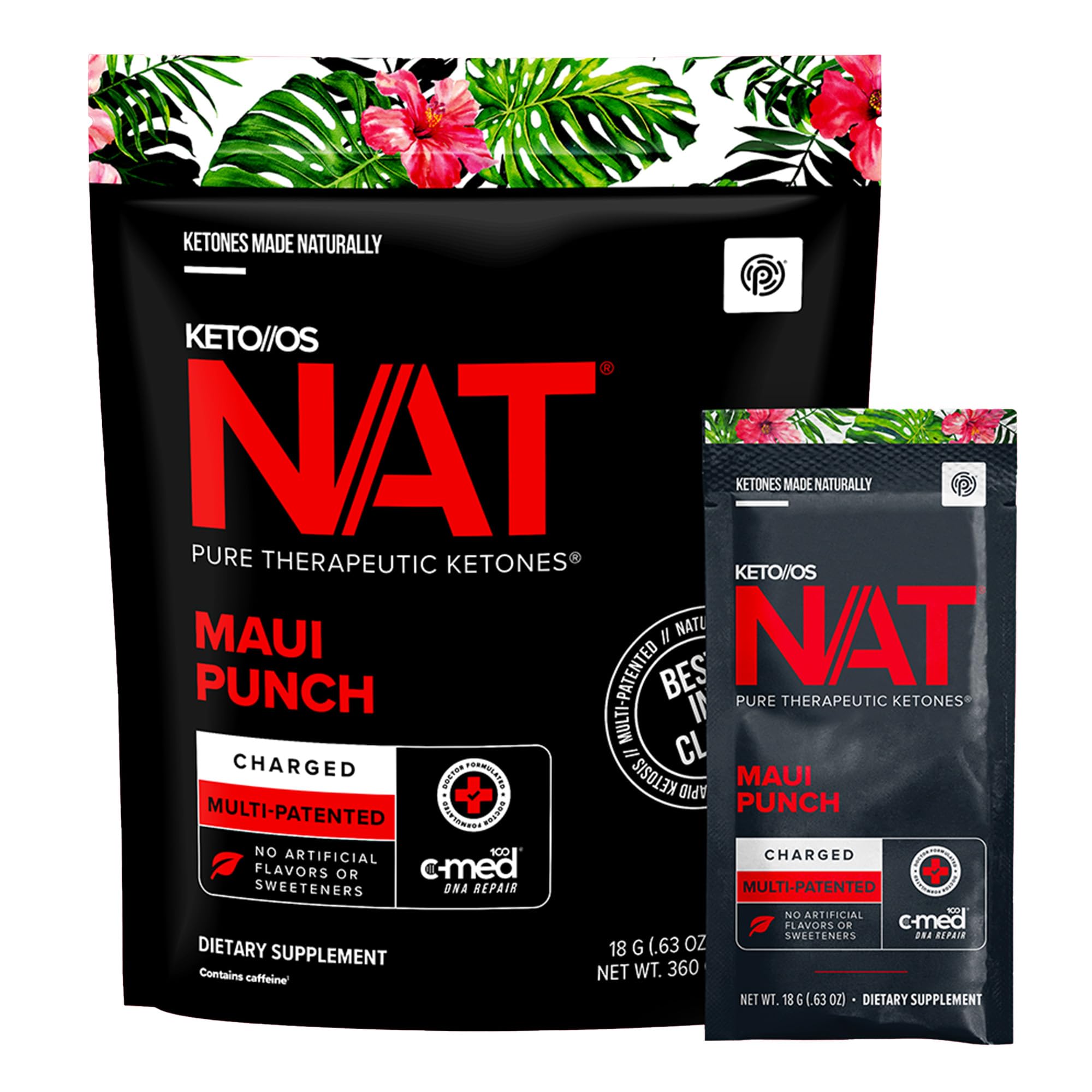 PRÜVIT Keto//OS NAT® Maui Punch - Premium Ketogenic Supplement for Men & Women (20 Servings) | Supports Weight Loss & Energy Boost | Perfect for Keto Diet & Active Lifestyle