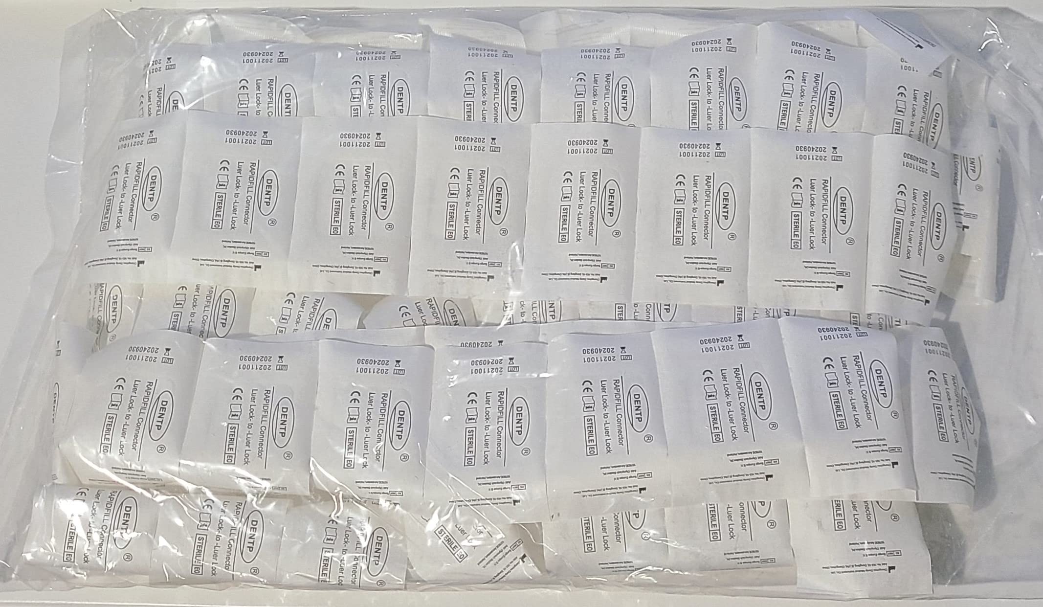 Female Luer Lock to Female Luer Lock Syringe Connectors - Sterile Rapidfill Adapters (100/Pack) - Ideal for Medical, Veterinary & Laboratory Applications