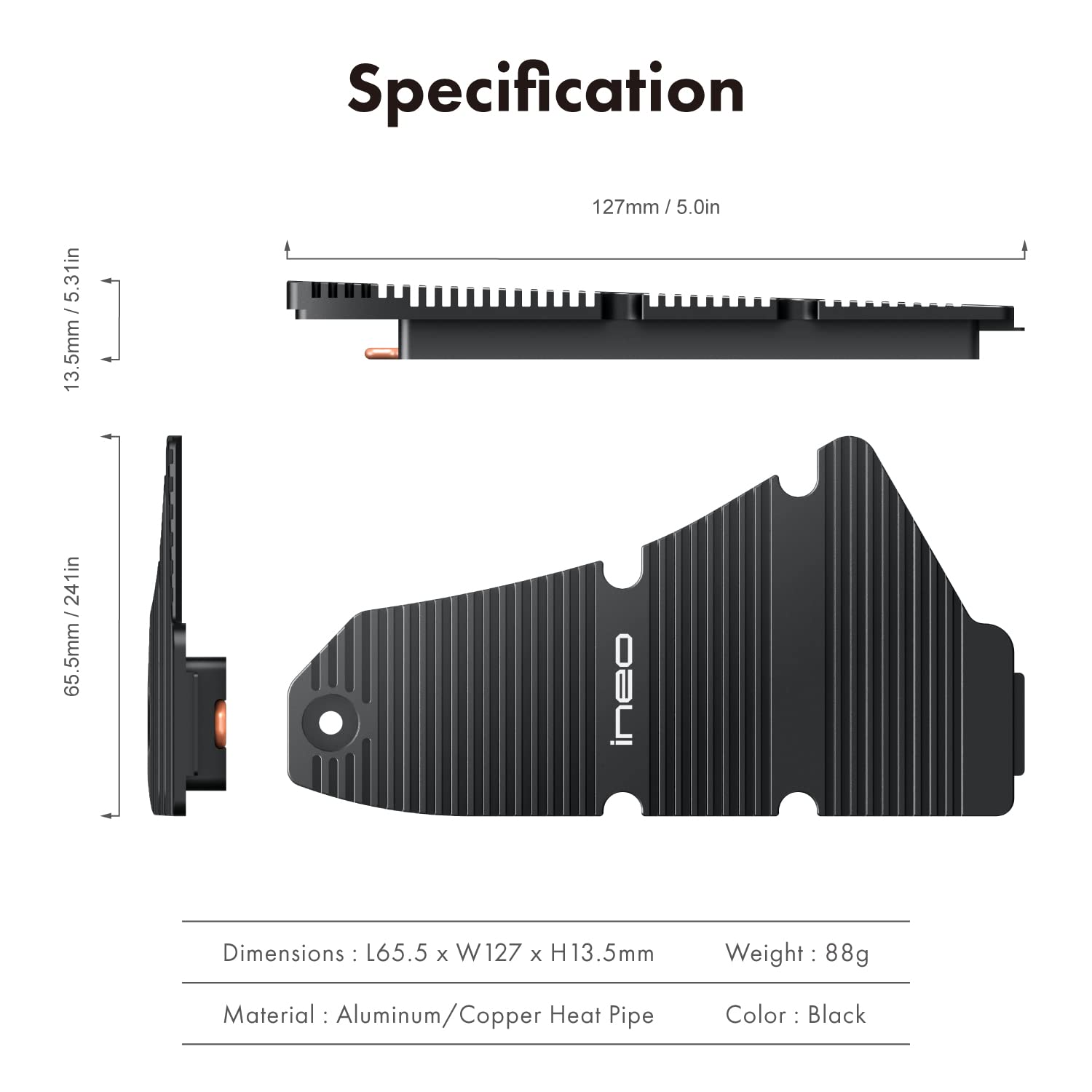 PS5 Dust-Proof Heatsink for M.2 NVME SSD - Premium Magnesium Aluminum Alloy Cooling Solution with Pure Copper Strip | Compatible with PS5 (Not PS5 Slim) | Perfect for Gaming, 4K Streaming & Extended Play Sessions