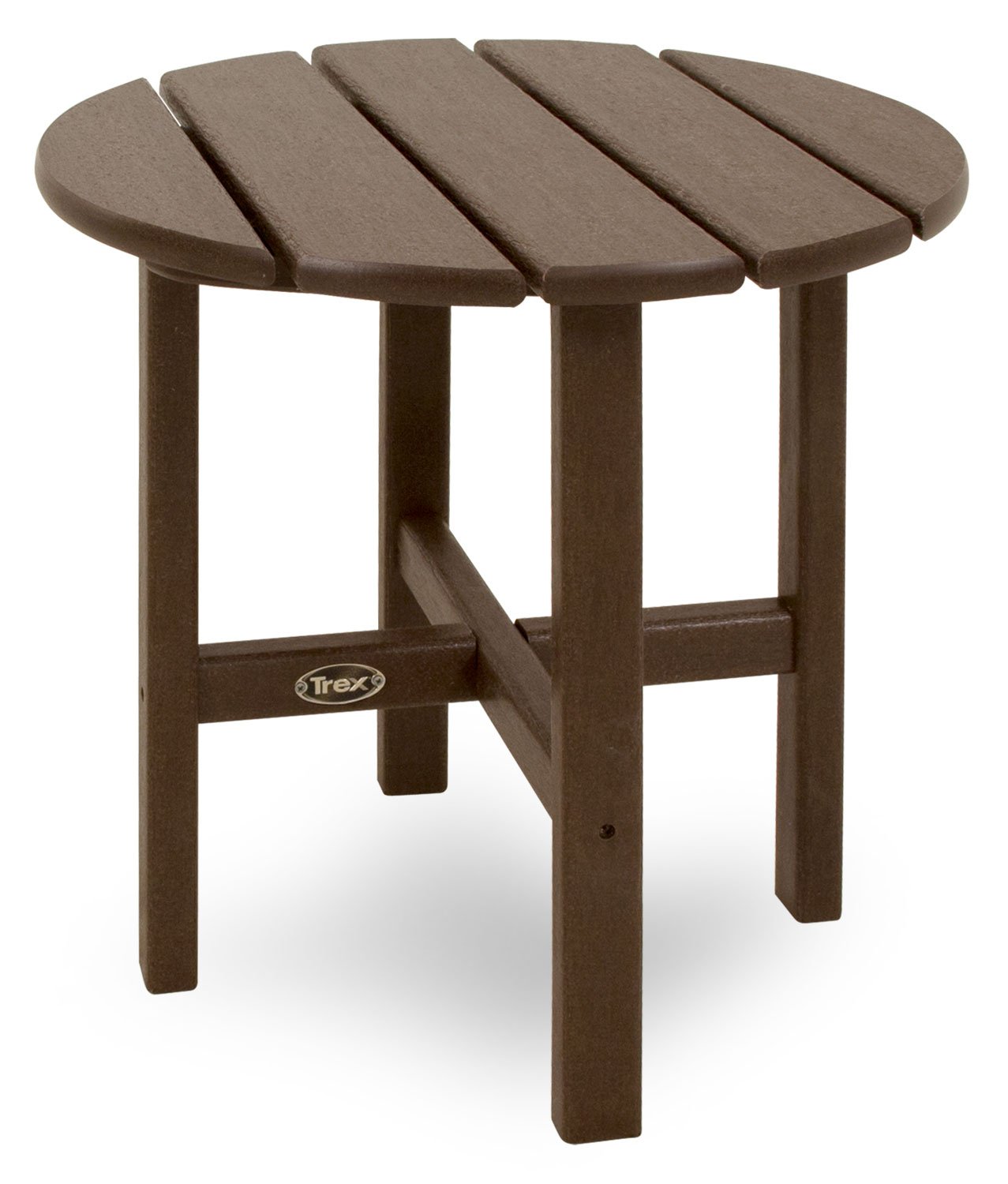Trex Outdoor Furniture Cape Cod Round 18-Inch Side Table with Vintage Lantern Design - Weather-Resistant Patio & Garden Decor for Outdoor Dining & Relaxation