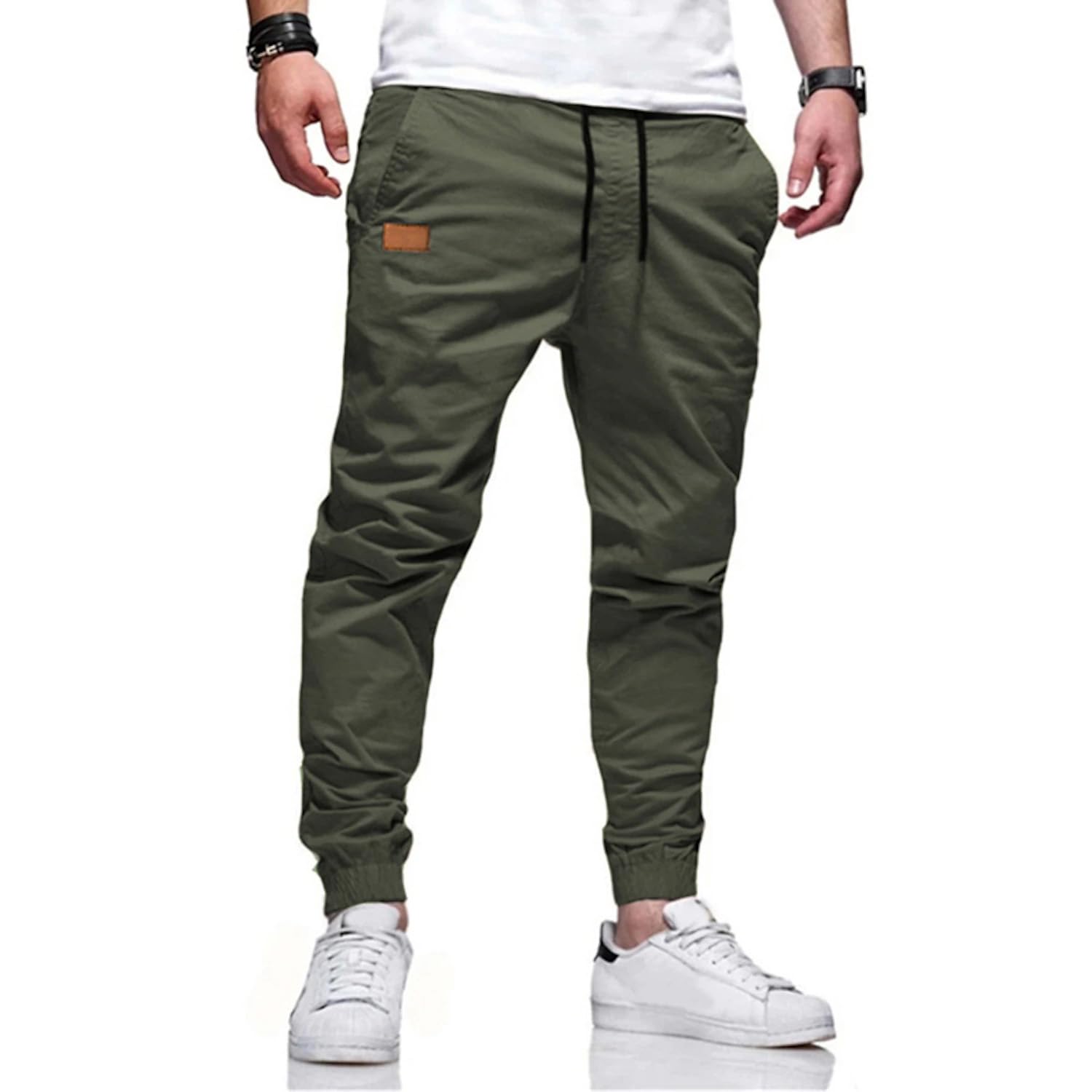 Men's Cargo Jogger Pants - Tactical Workout Sweatpants with Drawstring for Hiking, Jogging & Outdoor Activities | Durable & Comfortable Work Pants for Men