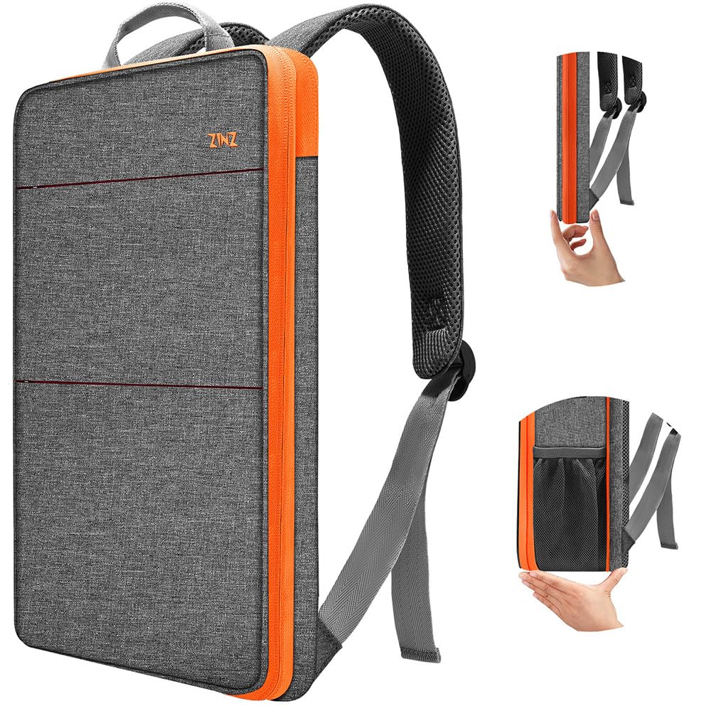 ZINZ Slim & Expandable Laptop Backpack for 13 14 15 16 Inch Laptops - Water-Resistant Notebook Bag with Sleeve - Perfect for Work, School & Travel
