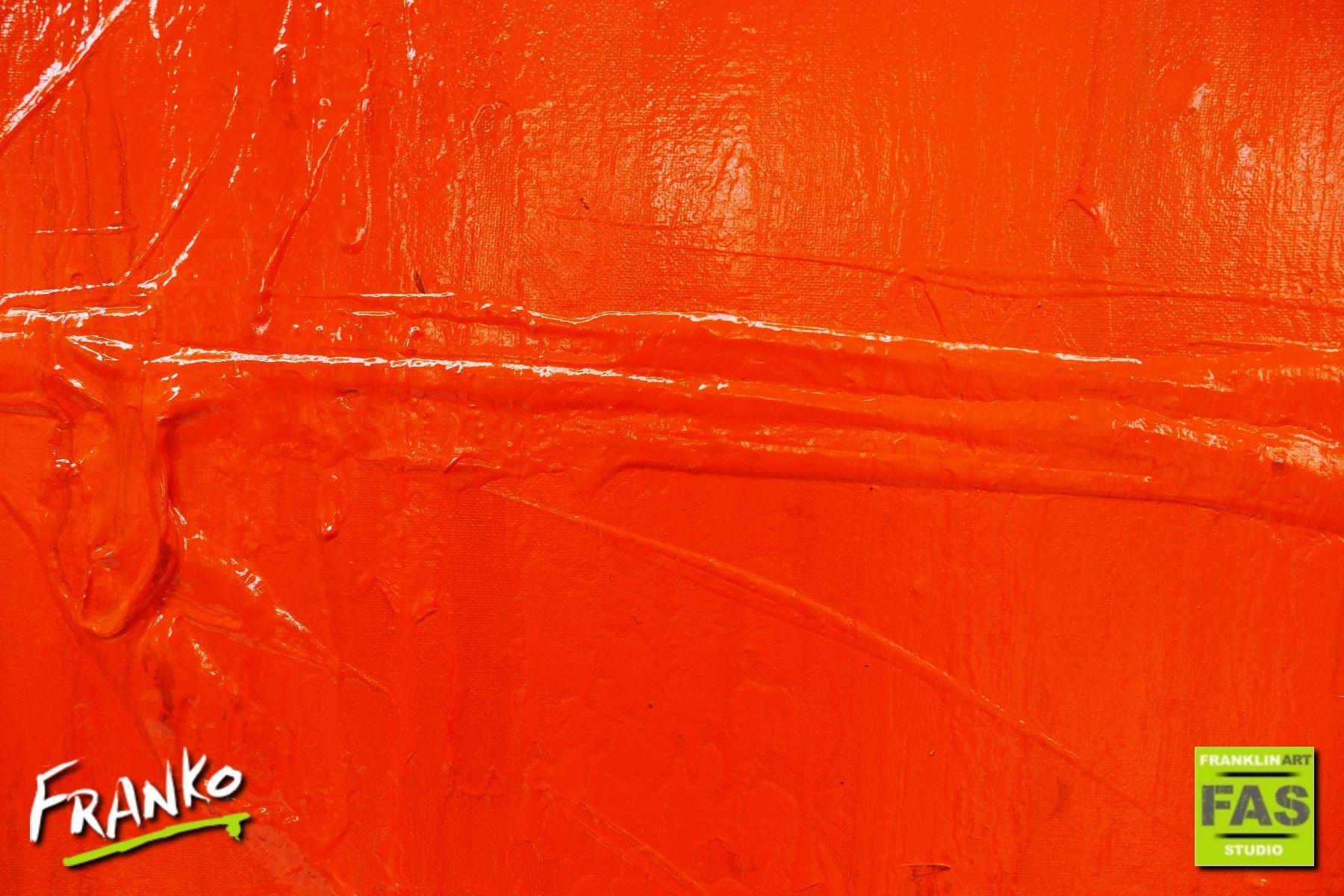 Vibrant Red Orange Abstract Painting - 190cm x 100cm Modern Canvas Wall Art for Living Room, Bedroom & Office Decor